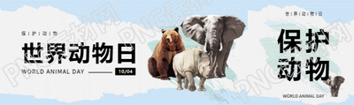 世界动物日公益宣传公众号封面图