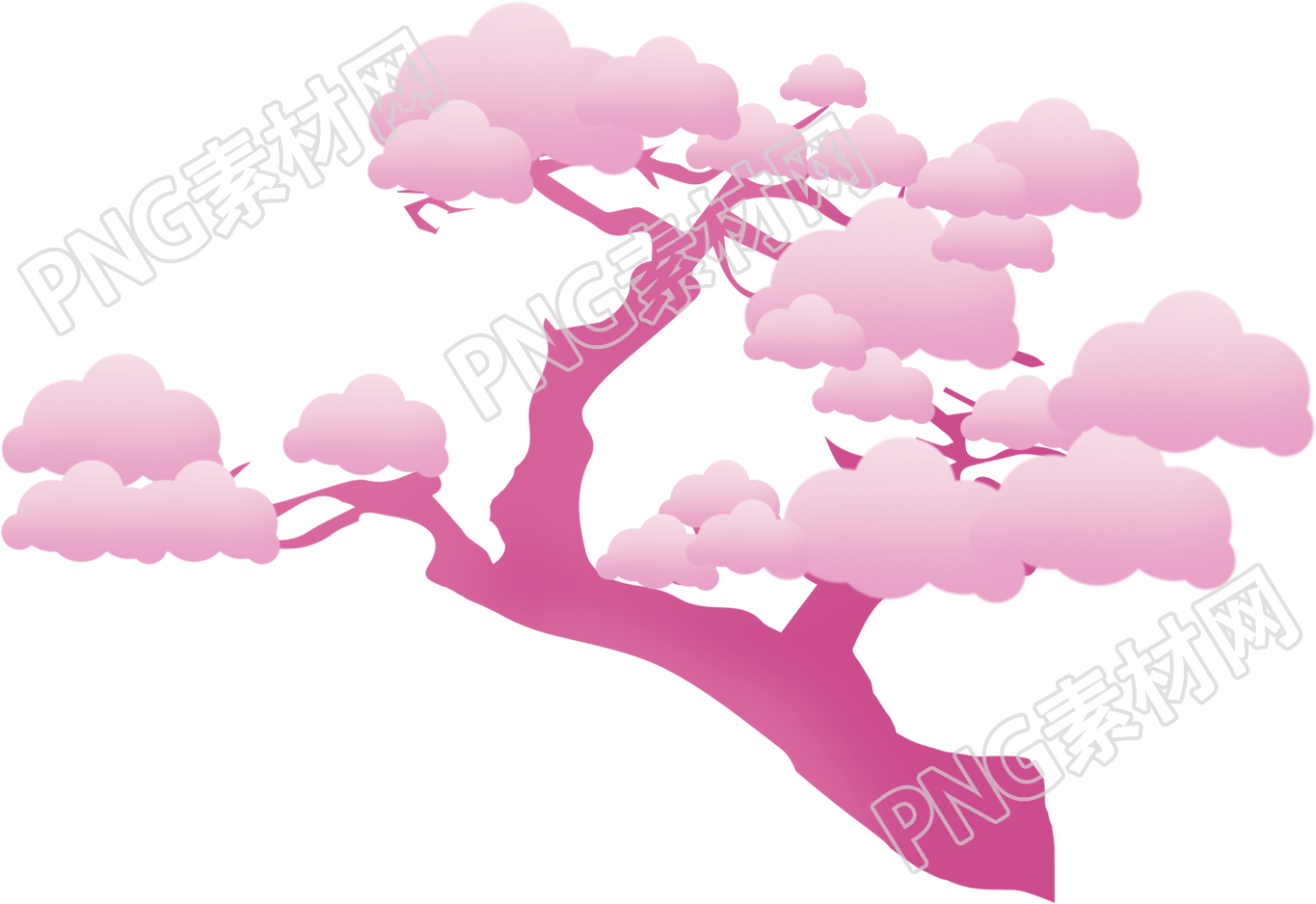 粉色的树素材