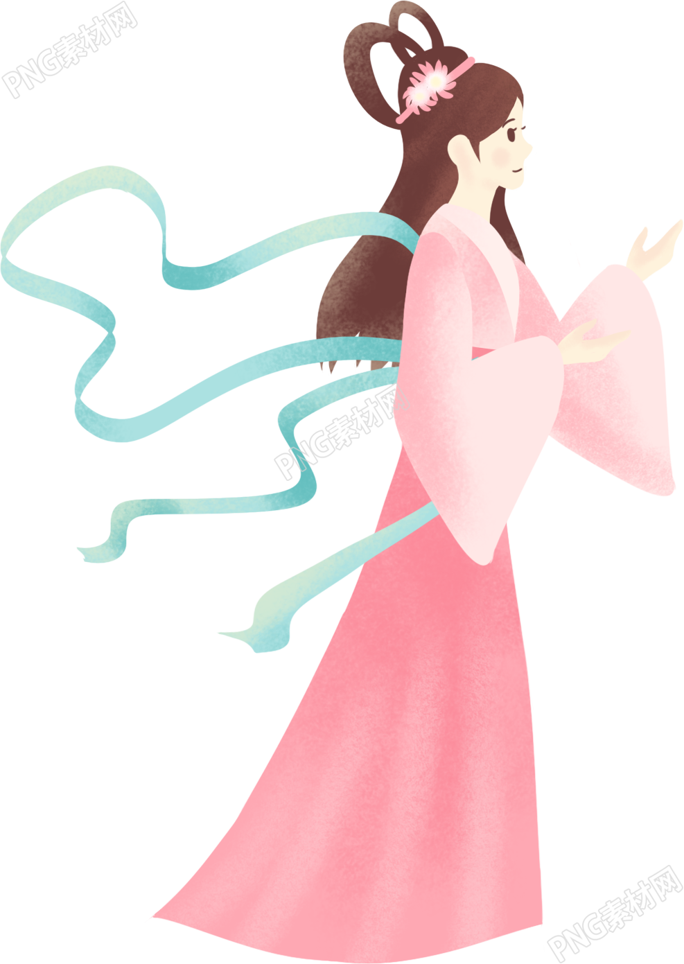 七夕织女素材