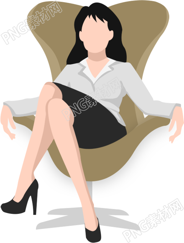 坐在椅子上的职场女生