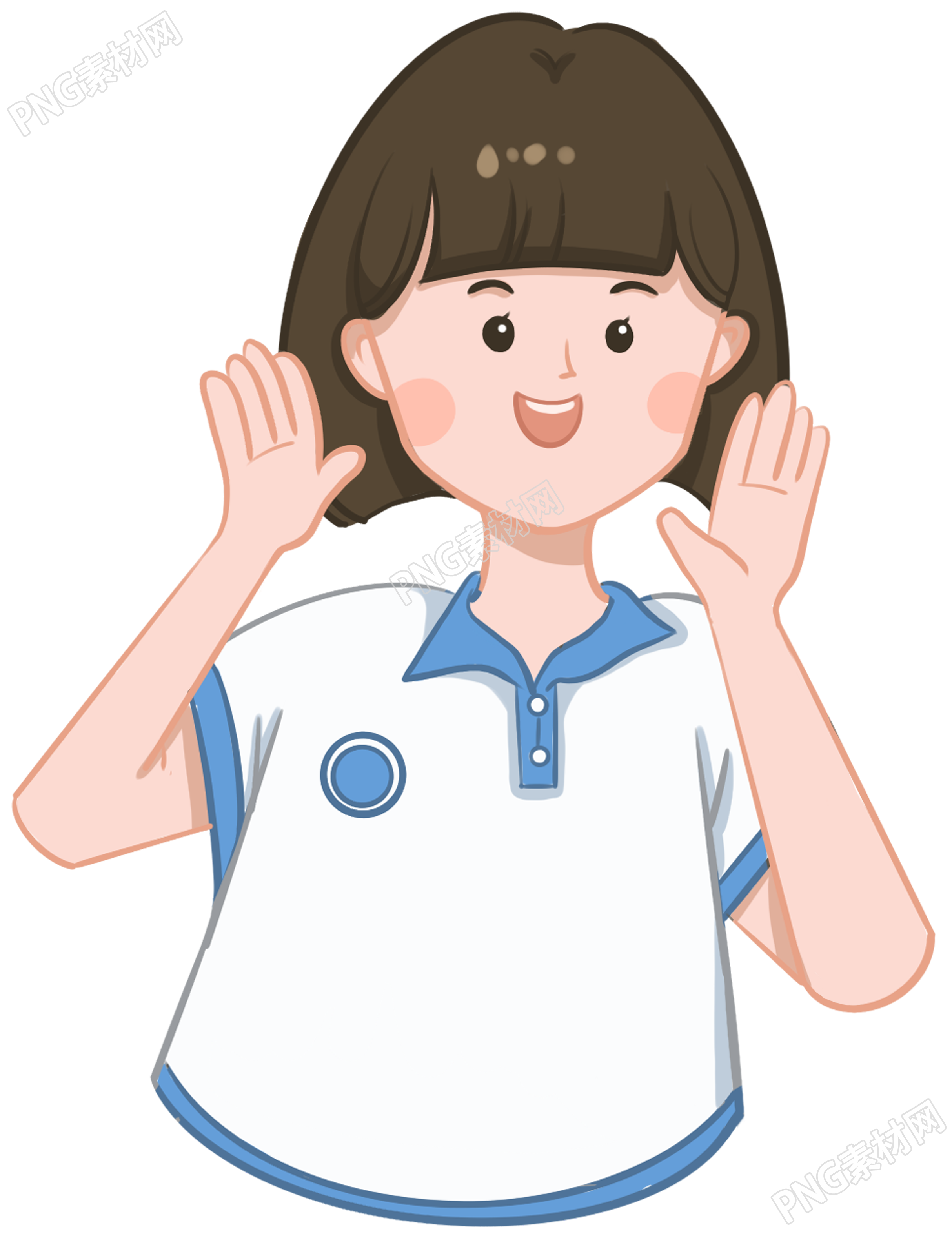 短发齐刘海女生