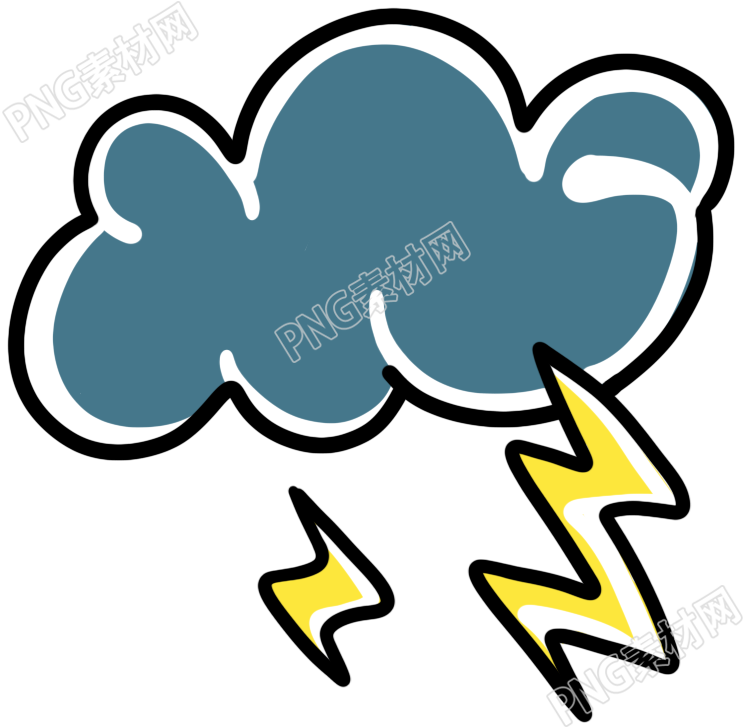 雷电天气素材