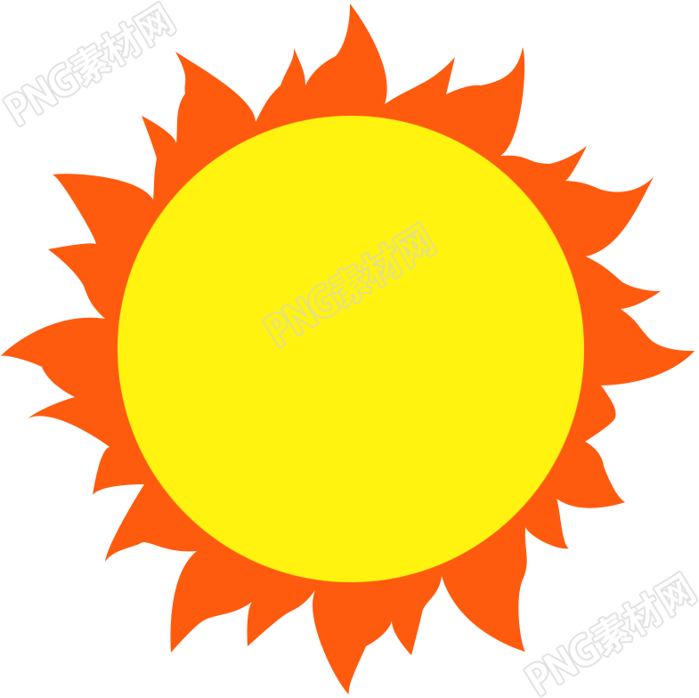 火红色的太阳