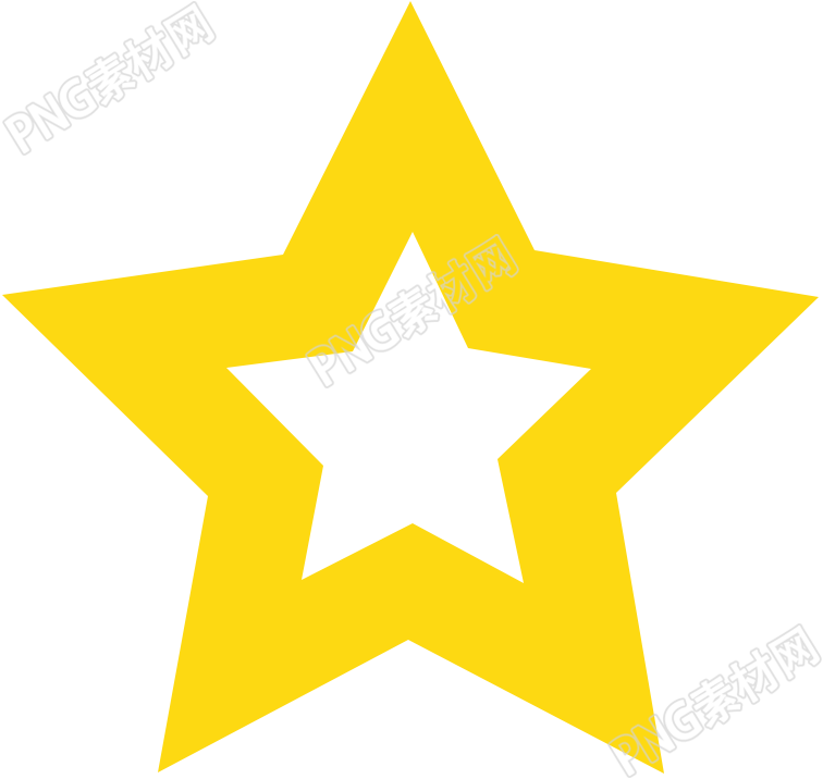 金黄色五角星素材