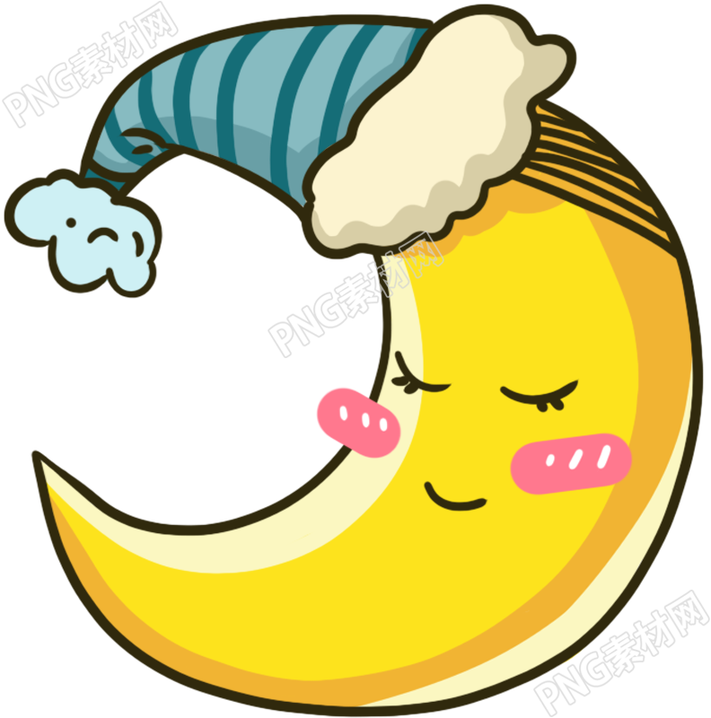 月亮睡眠素材