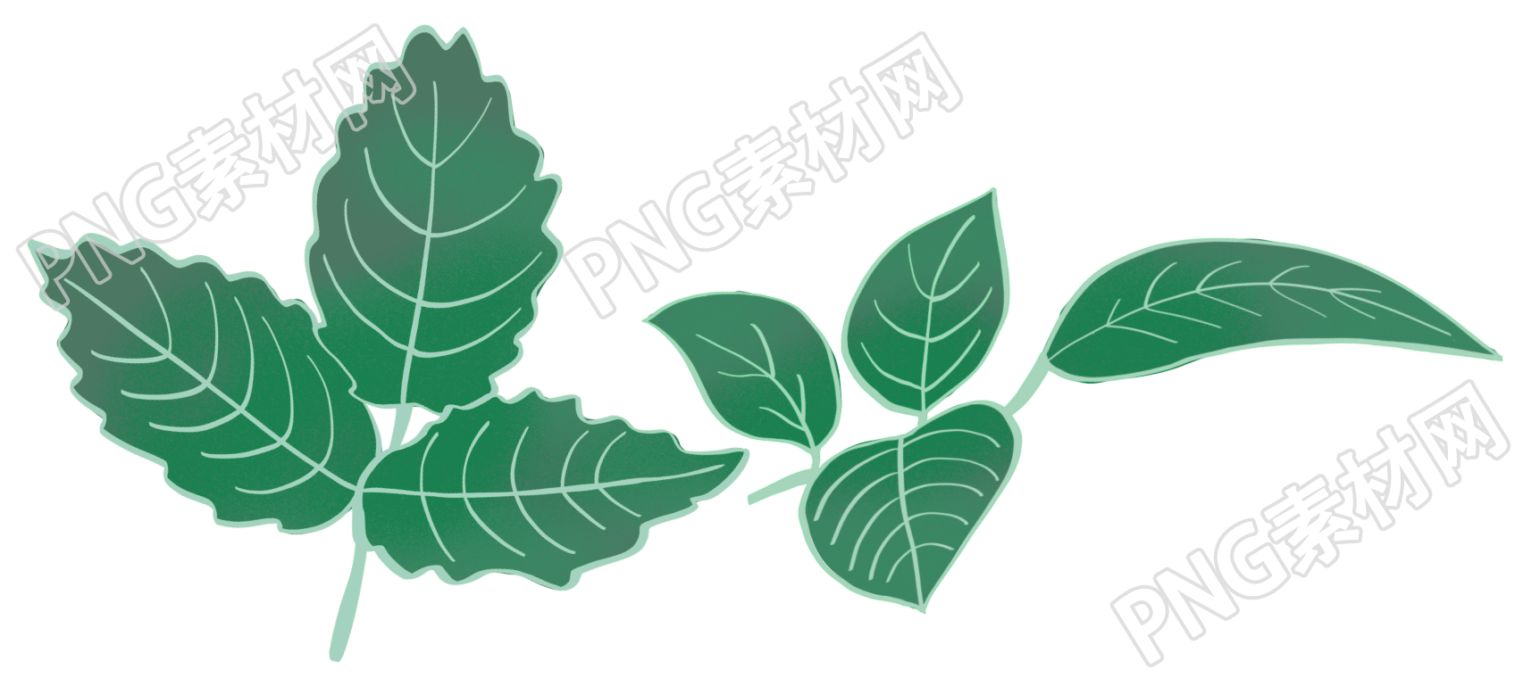 绿色叶子装饰素材