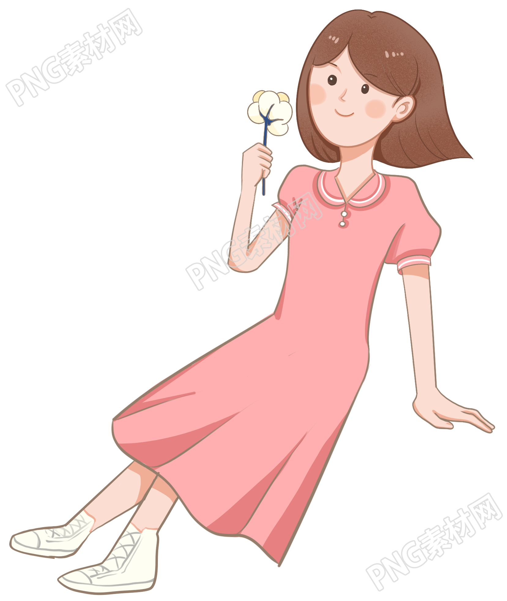 短发女生人物素材
