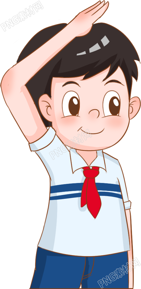小学生少先队员敬礼