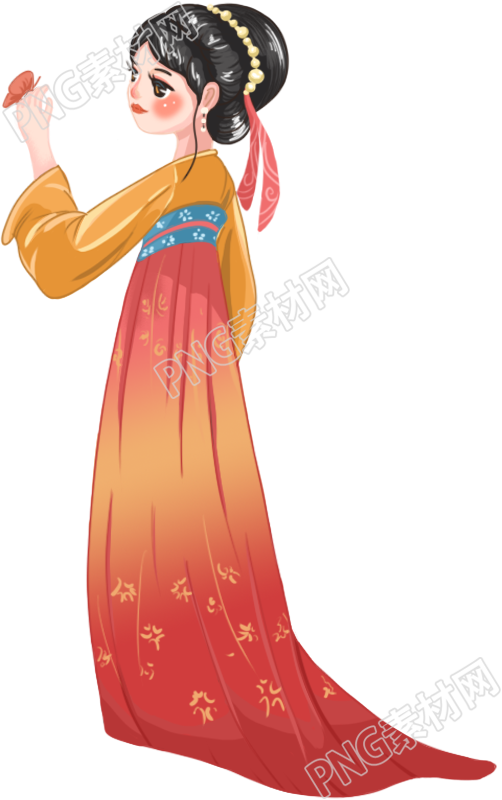 古风手绘温柔女生