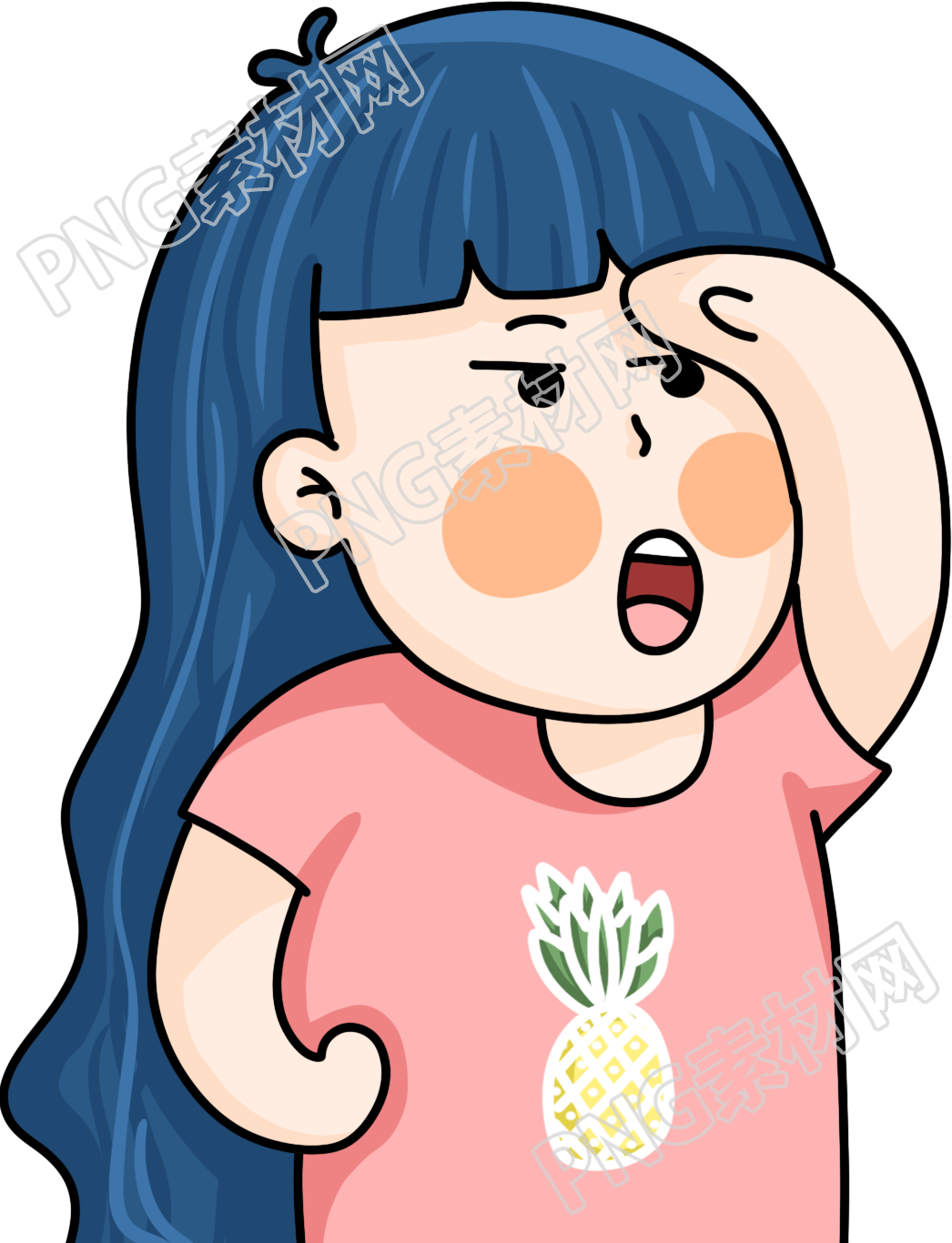手绘卡通女孩