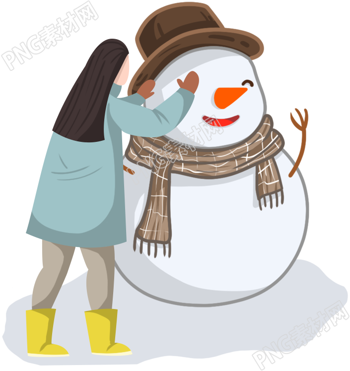 堆雪人素材