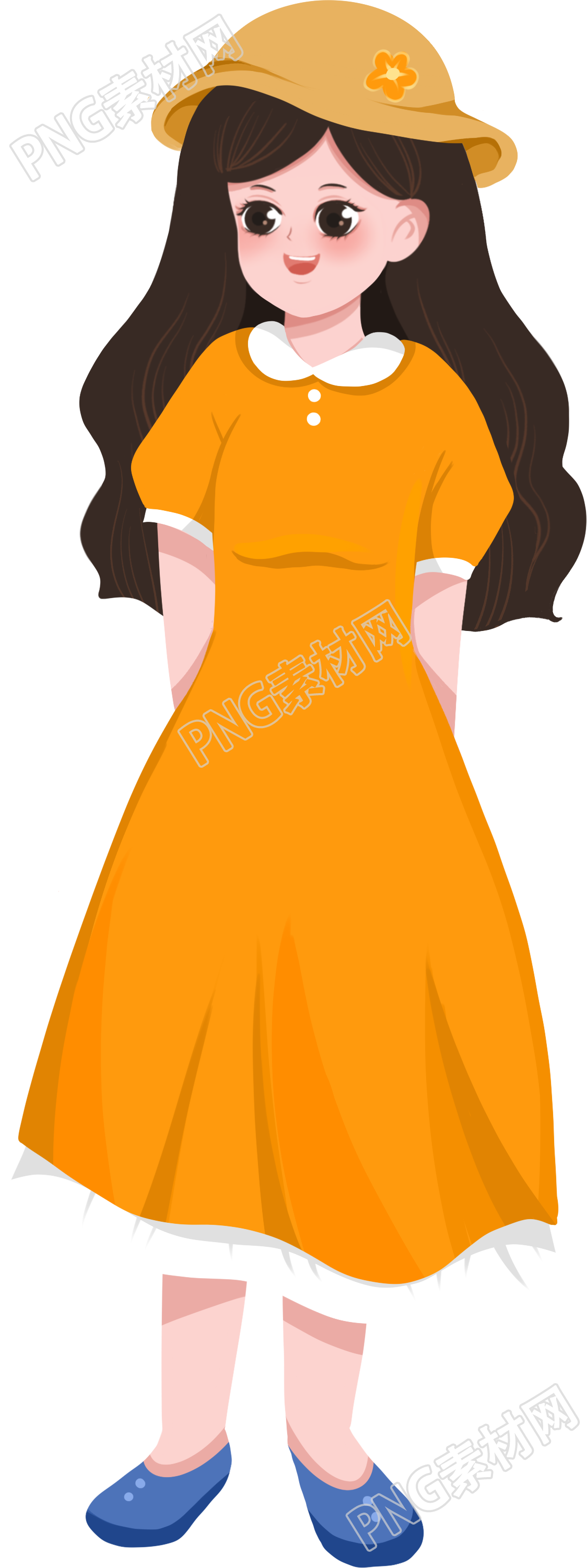 长卷发可爱的女生