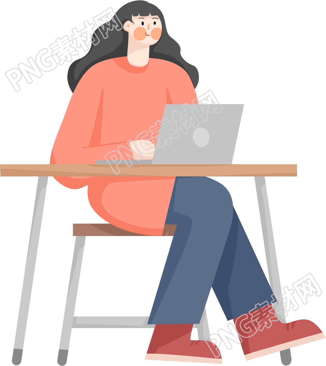 扁平风办公职场女生