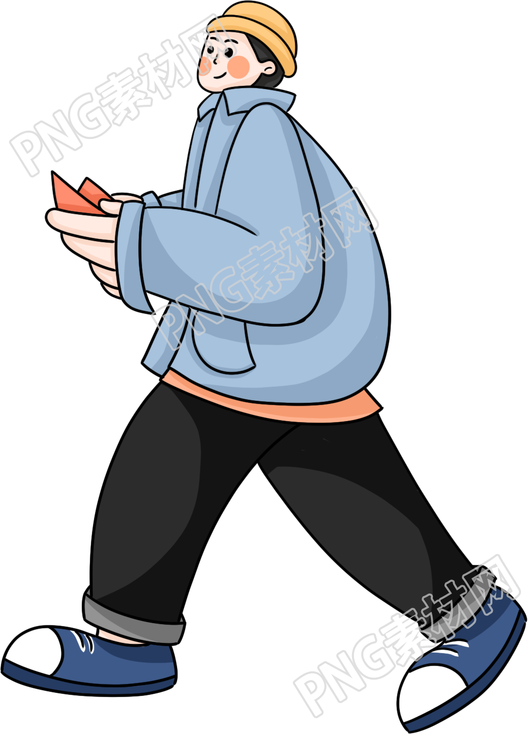 职场穿蓝衣服的男孩