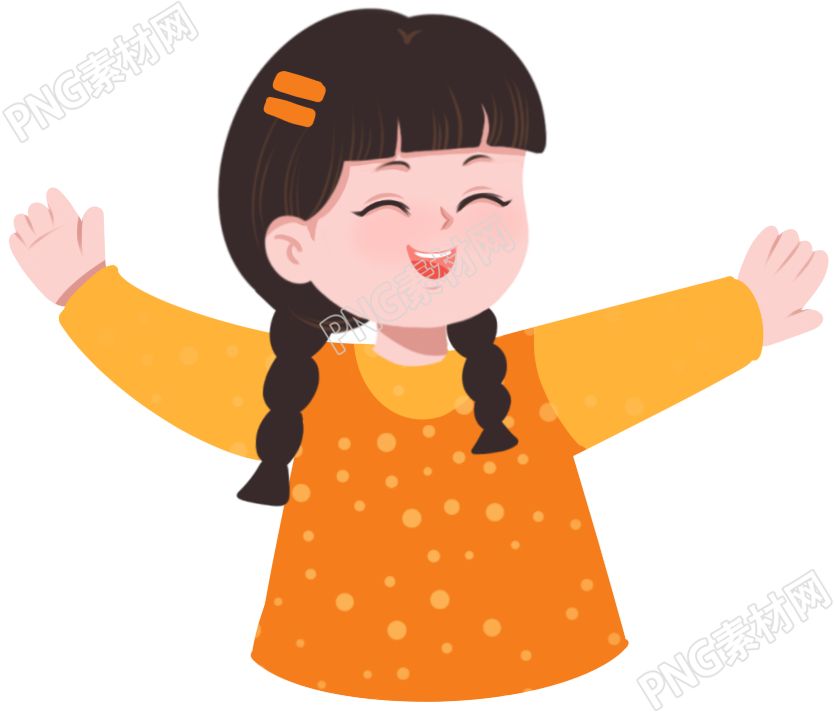 快乐的女孩素材