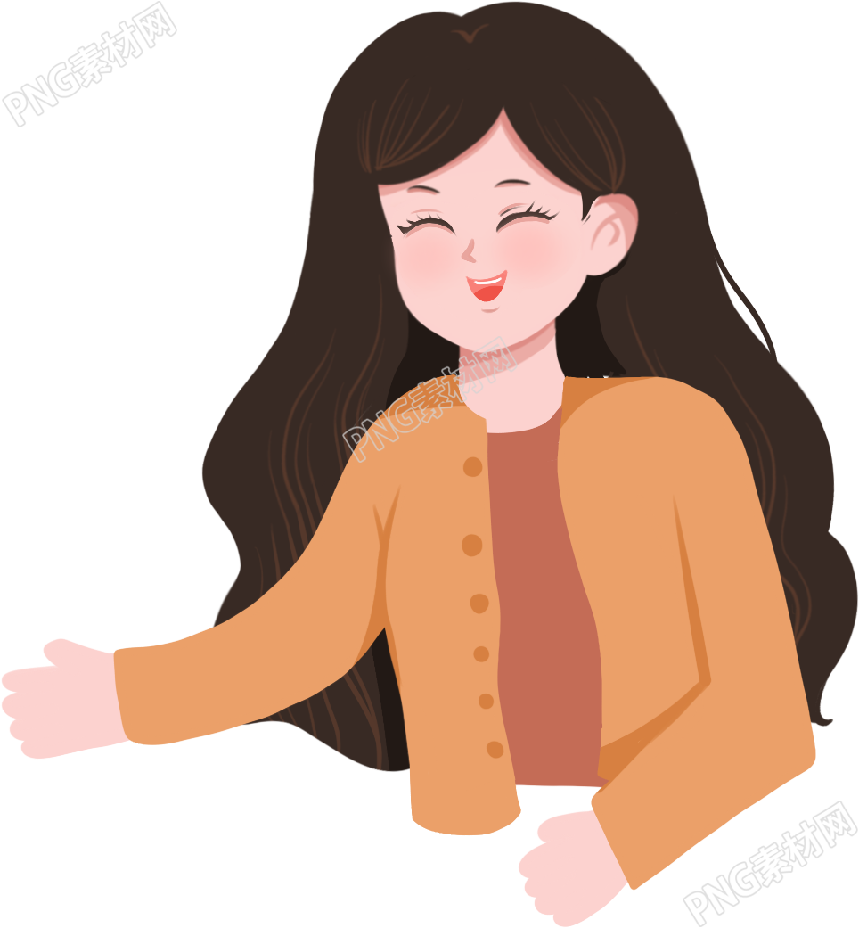温柔微笑的女生素材
