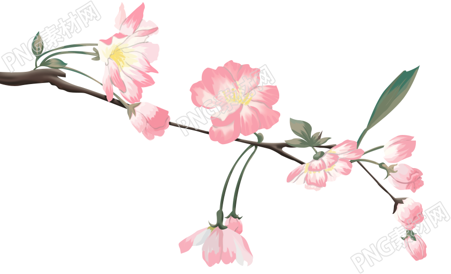 春天浪漫花枝素材