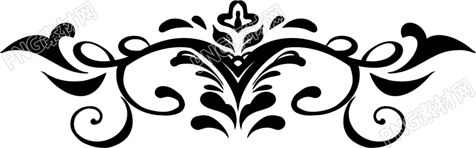 装饰素材简单黑色花纹图案