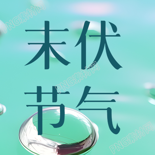 末伏节气下的简约水面小水珠