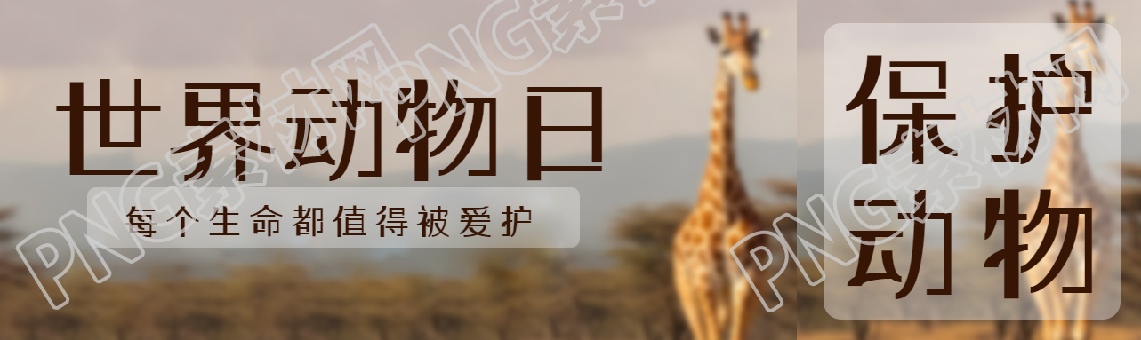 每个生命都值得被爱护世界动物日公众号封面图