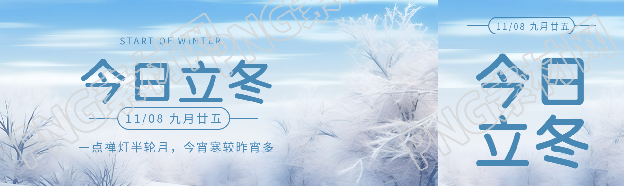 今日立冬下霜后的林中美景公众号封面图