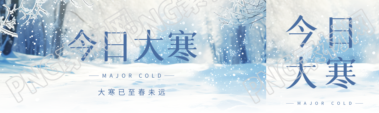 今日大寒雪中森林实景公众号封面图