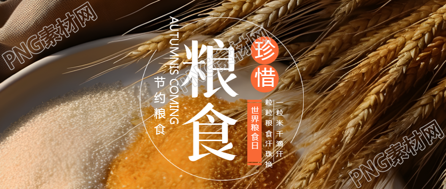民以食为天世界粮食日宣传微信公众号首图