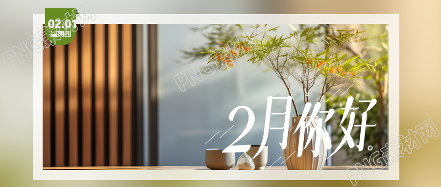 你好2月温暖午后微信公众号首图