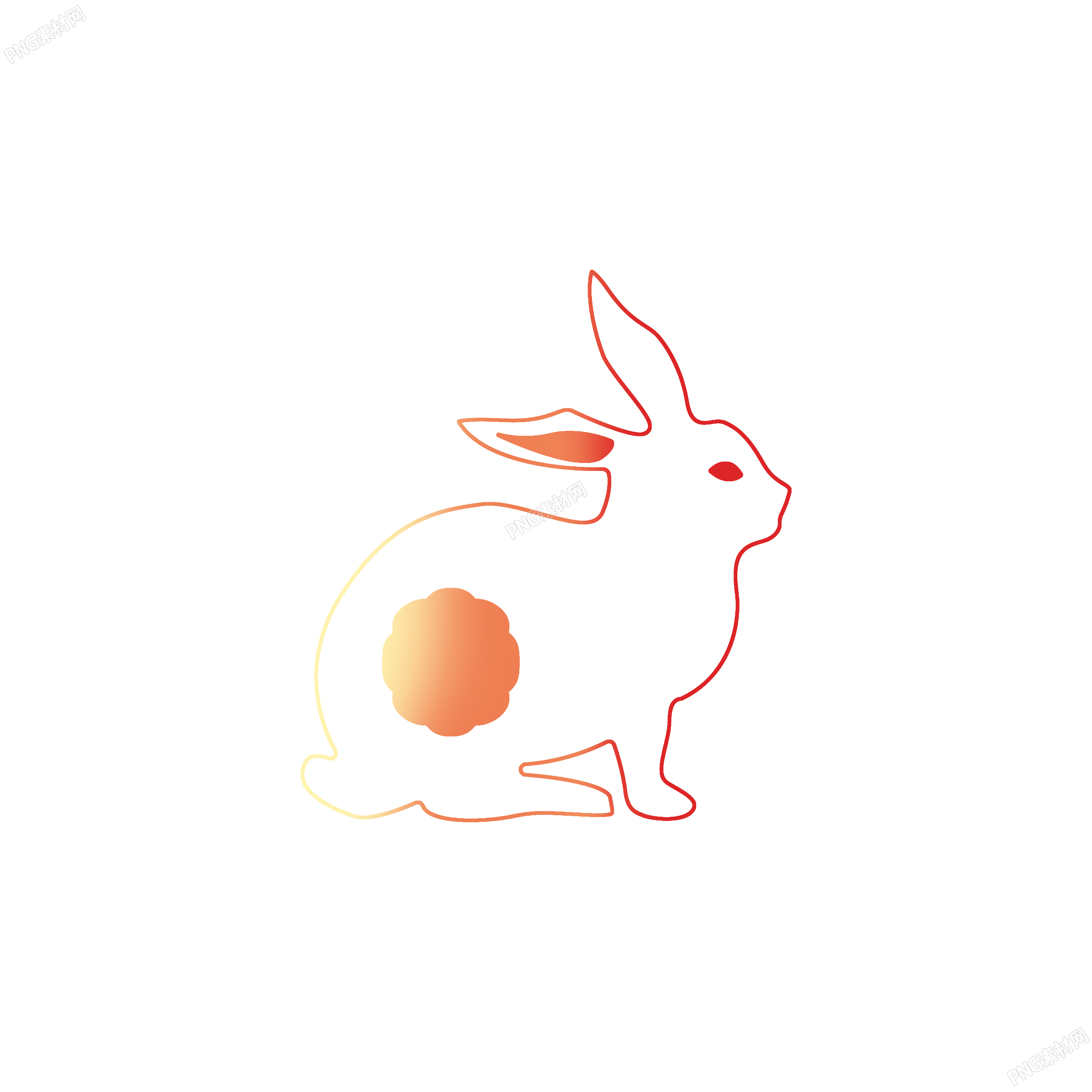 中秋兔子PNG素材