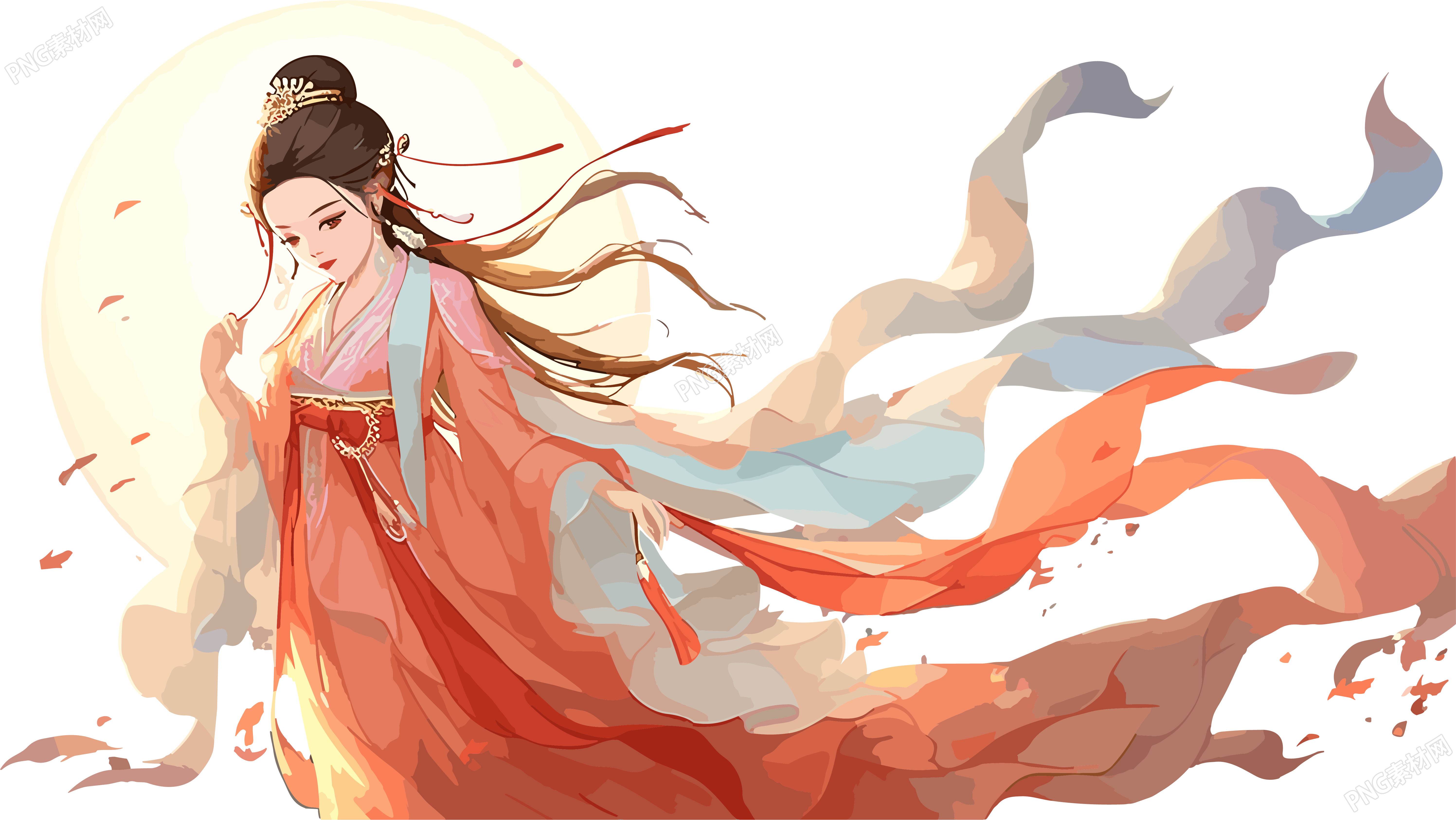 古风嫦娥仙子PNG素材