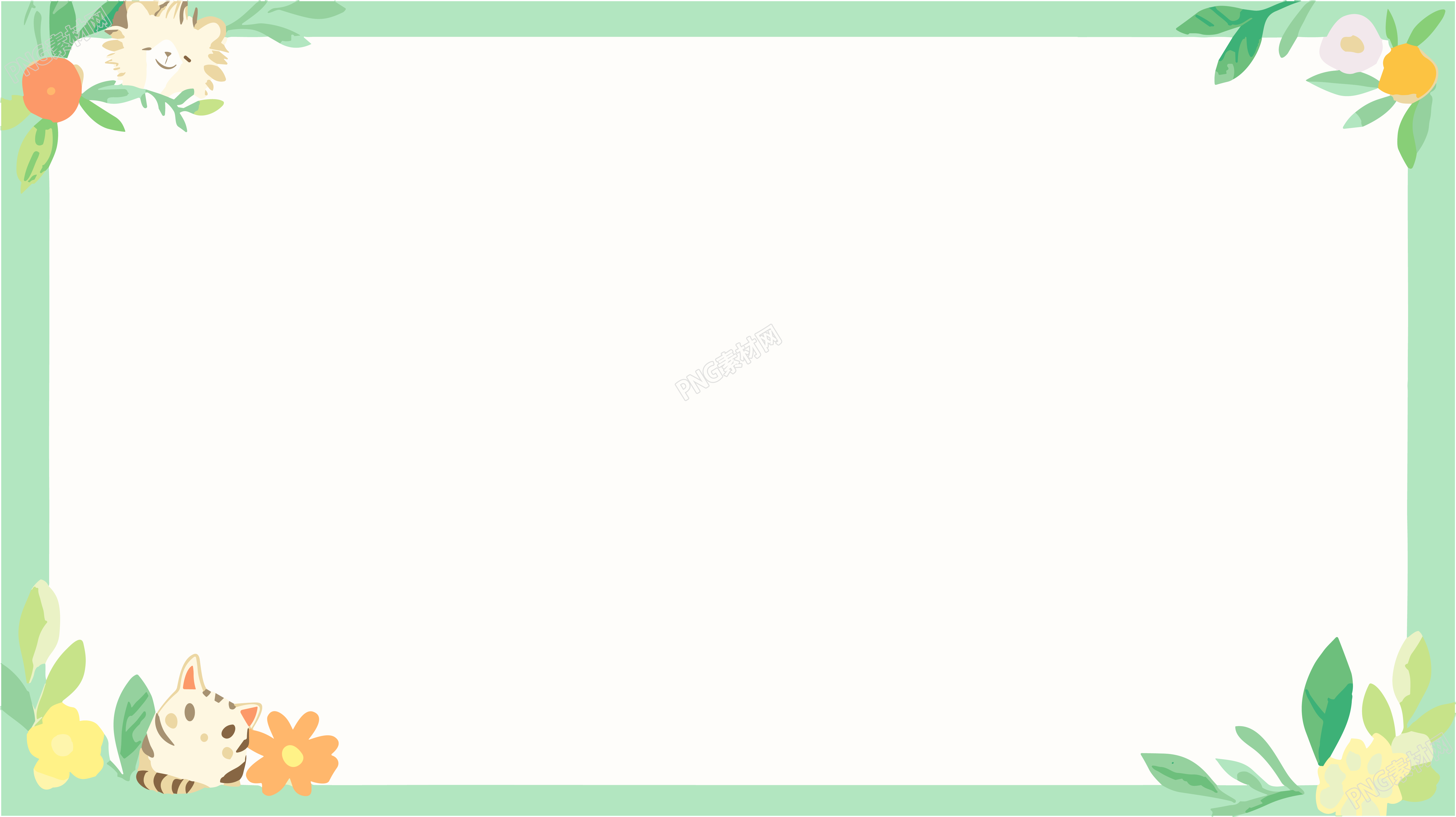 卡通小猫可爱边框