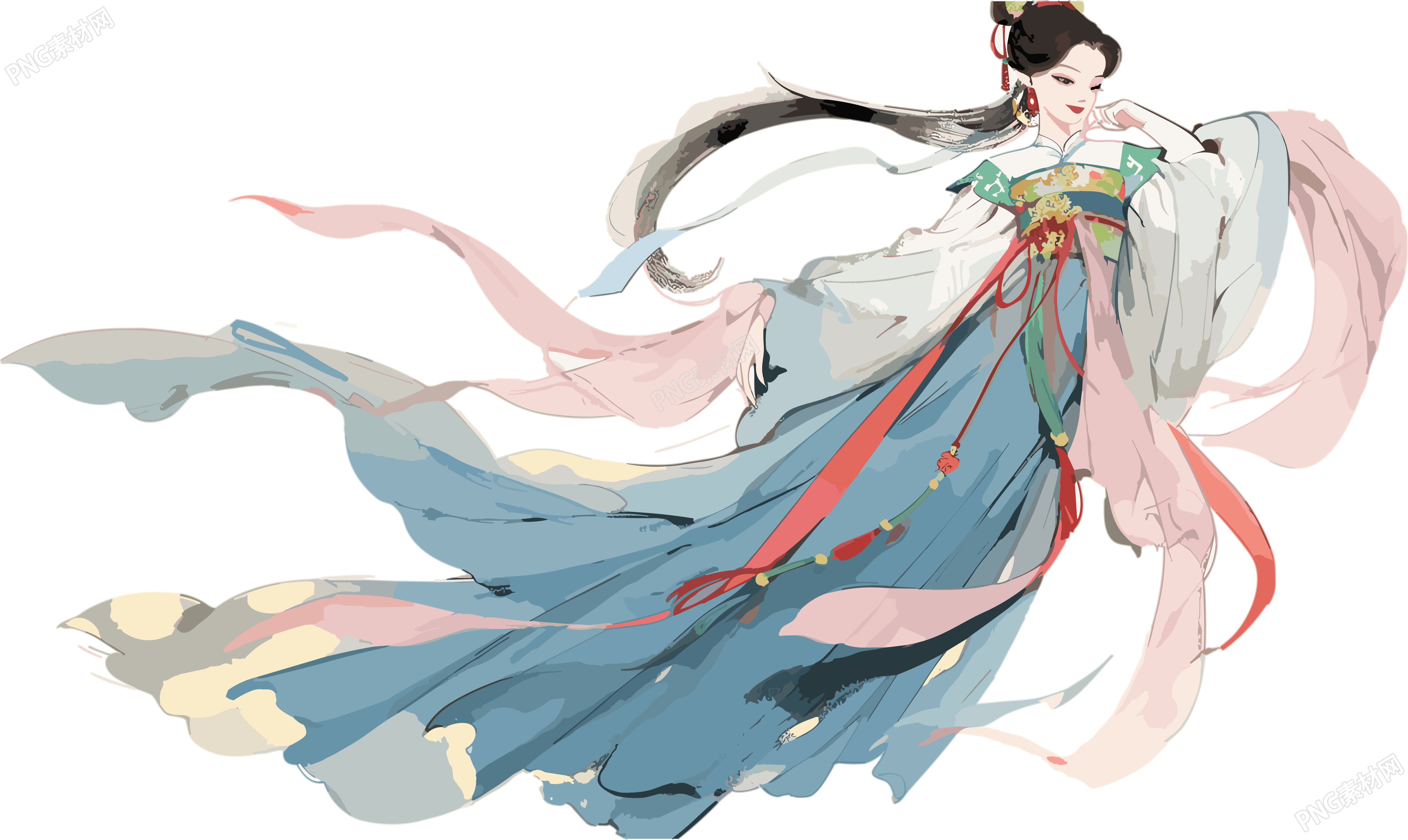 中国风嫦娥仙子插画素材