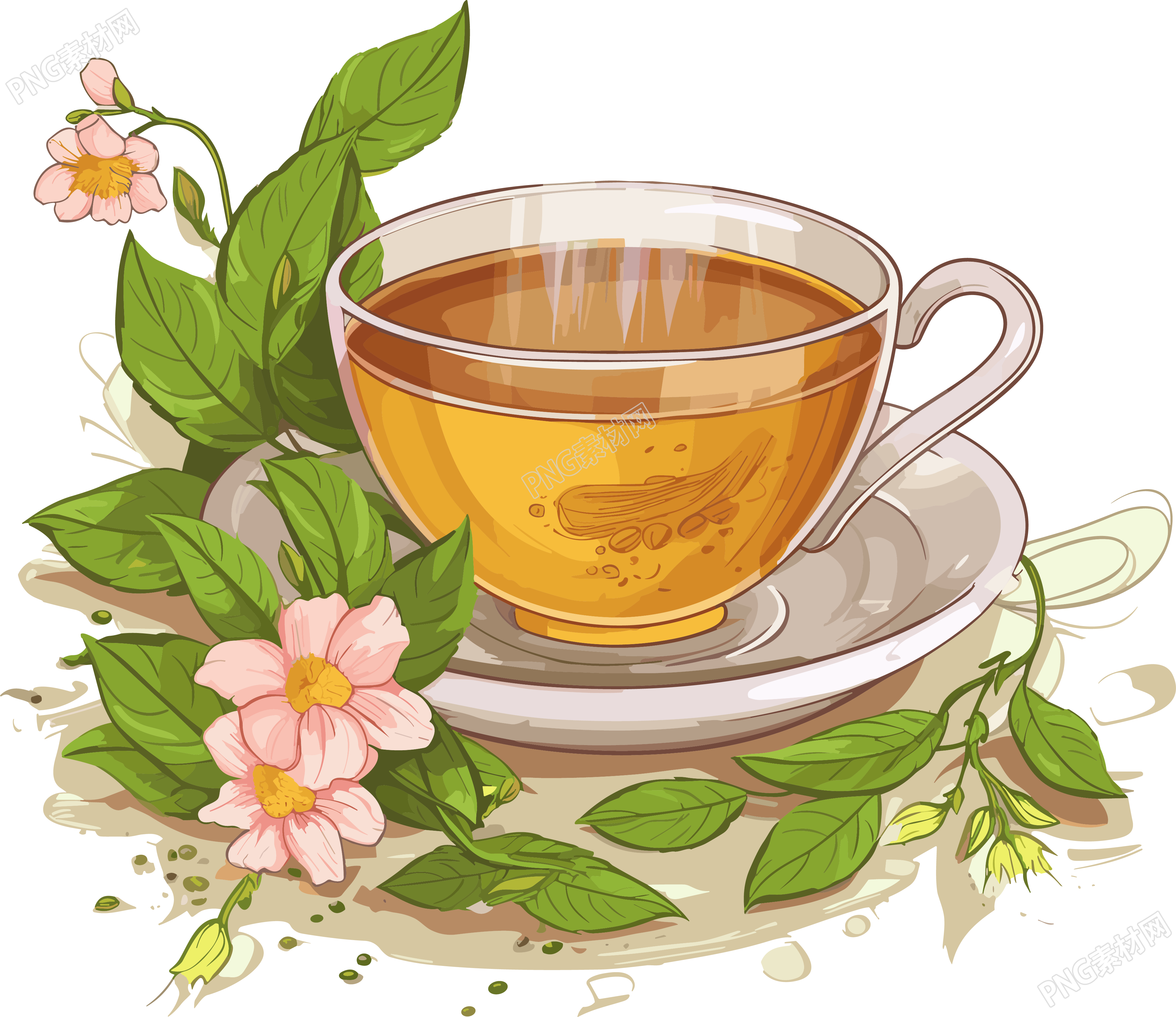高清创意茶杯设计素材