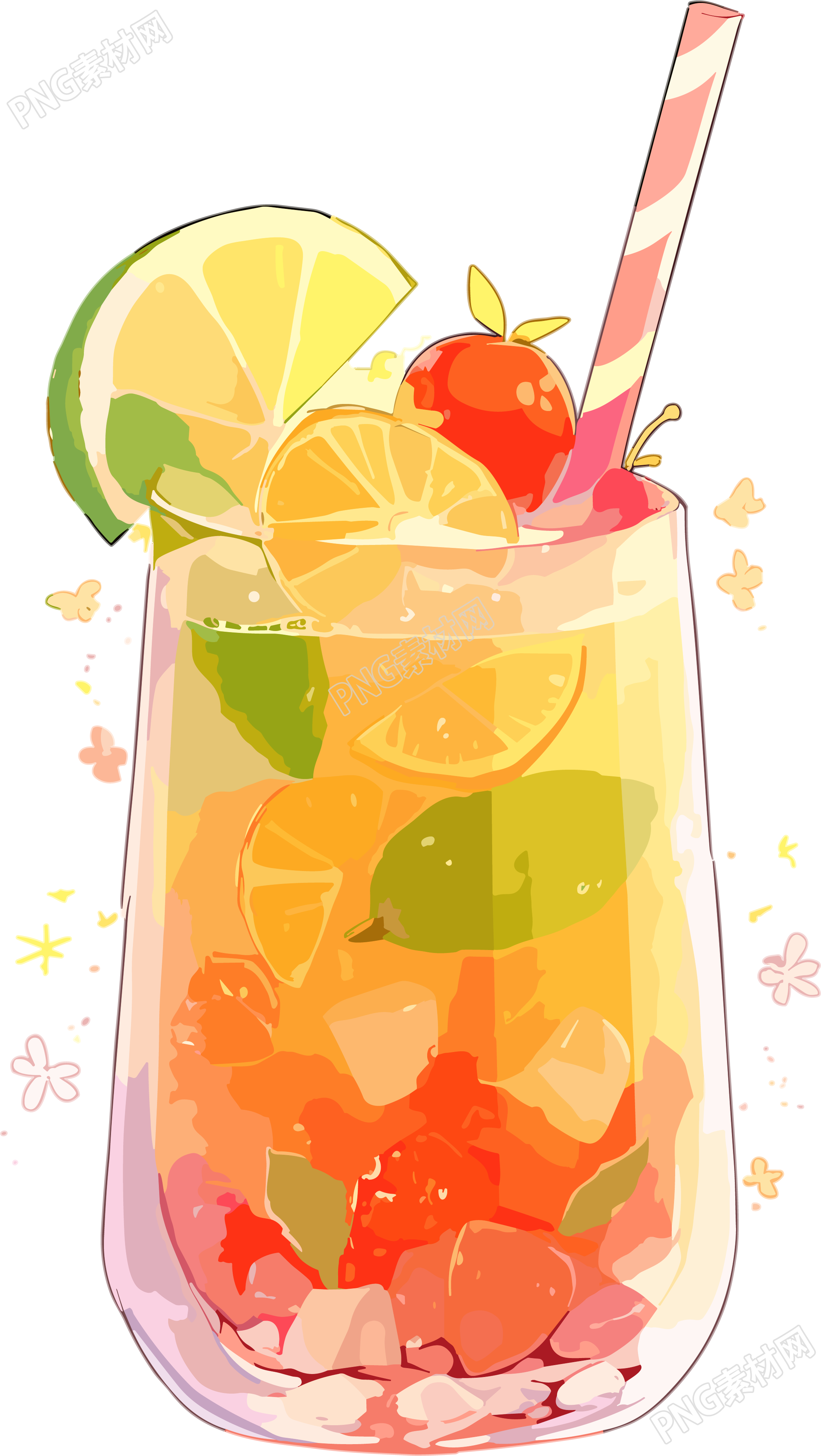 透明背景饮料插画设计元素PNG