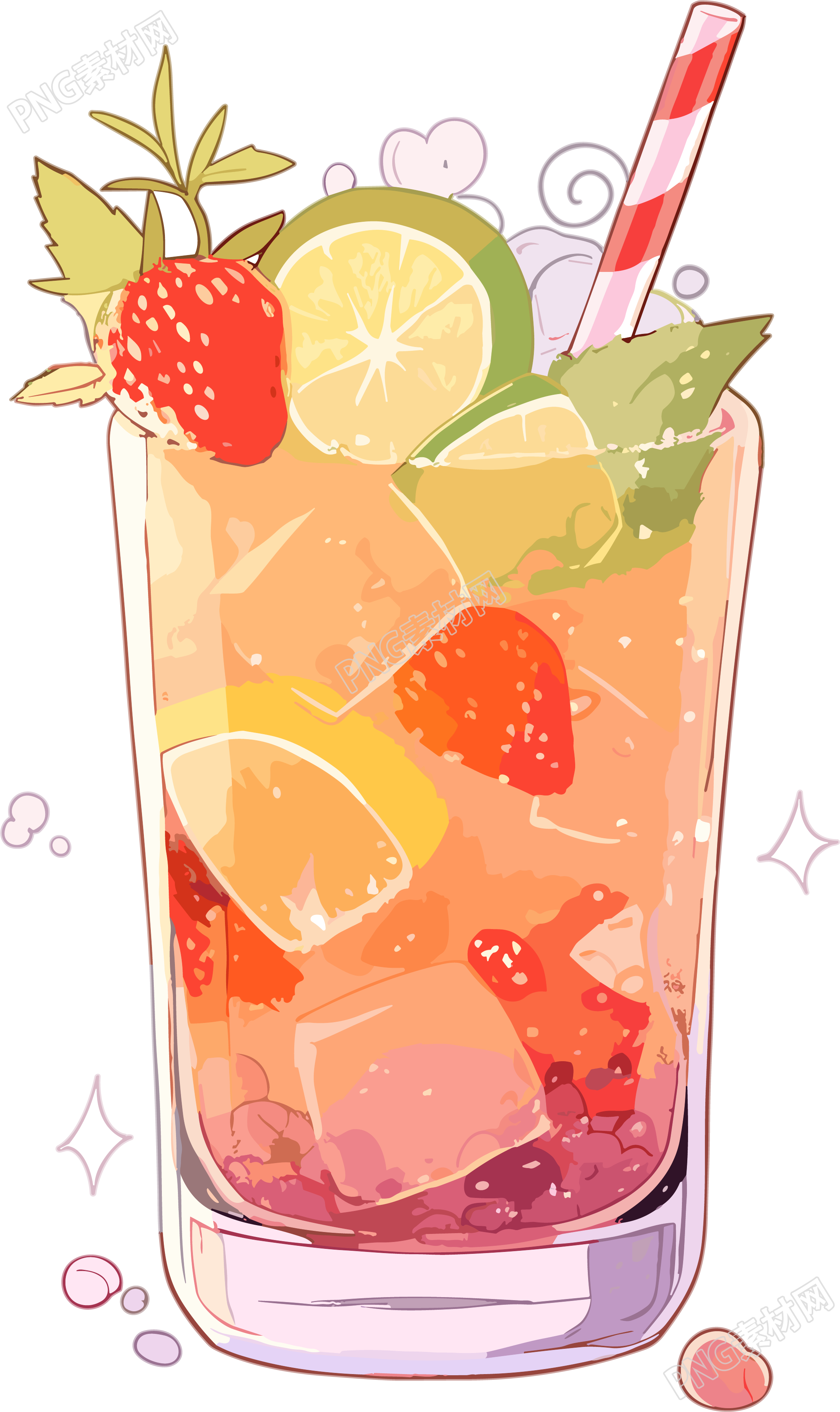 手绘插画饮料商用素材