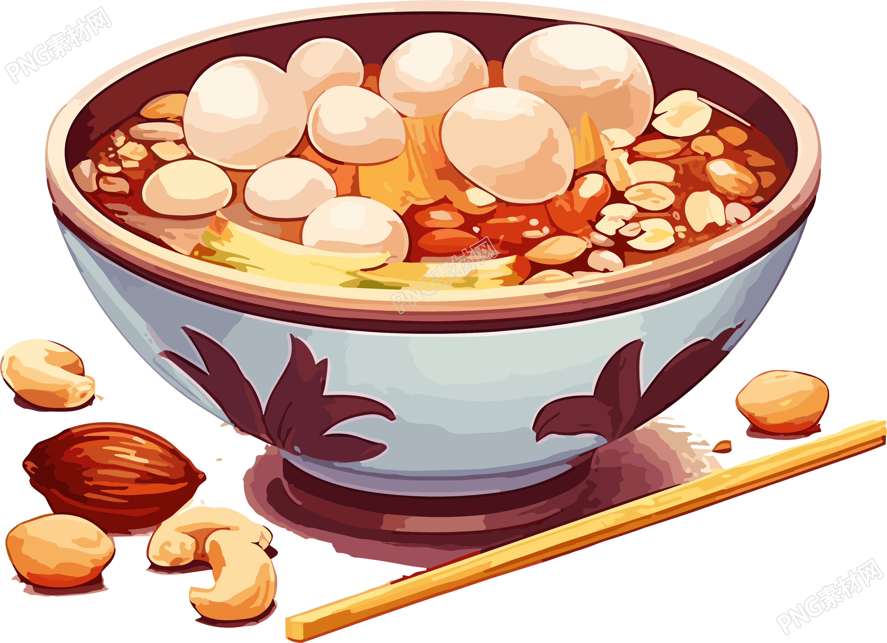 美味的八宝粥美食插画