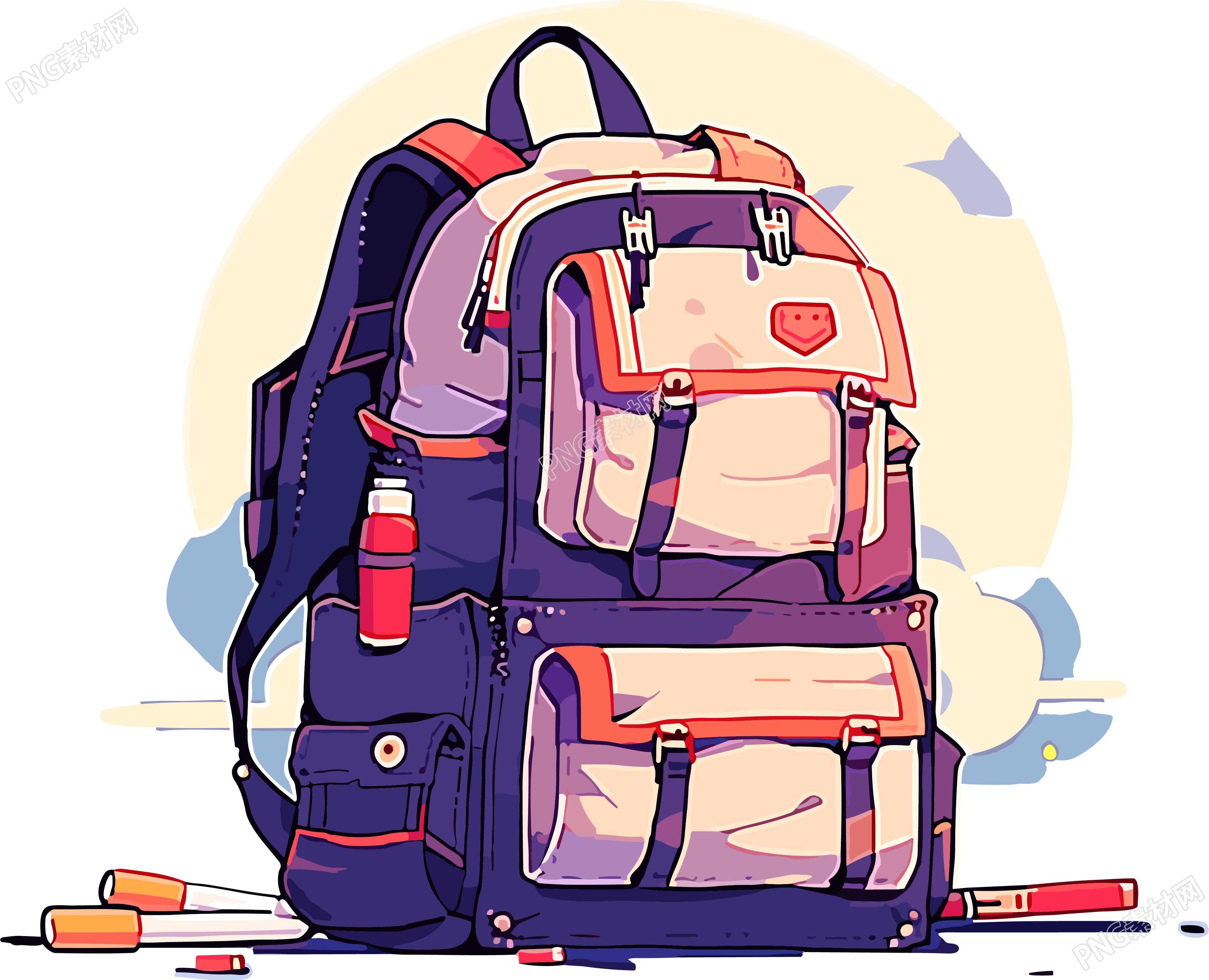旅行背包创意设计元素