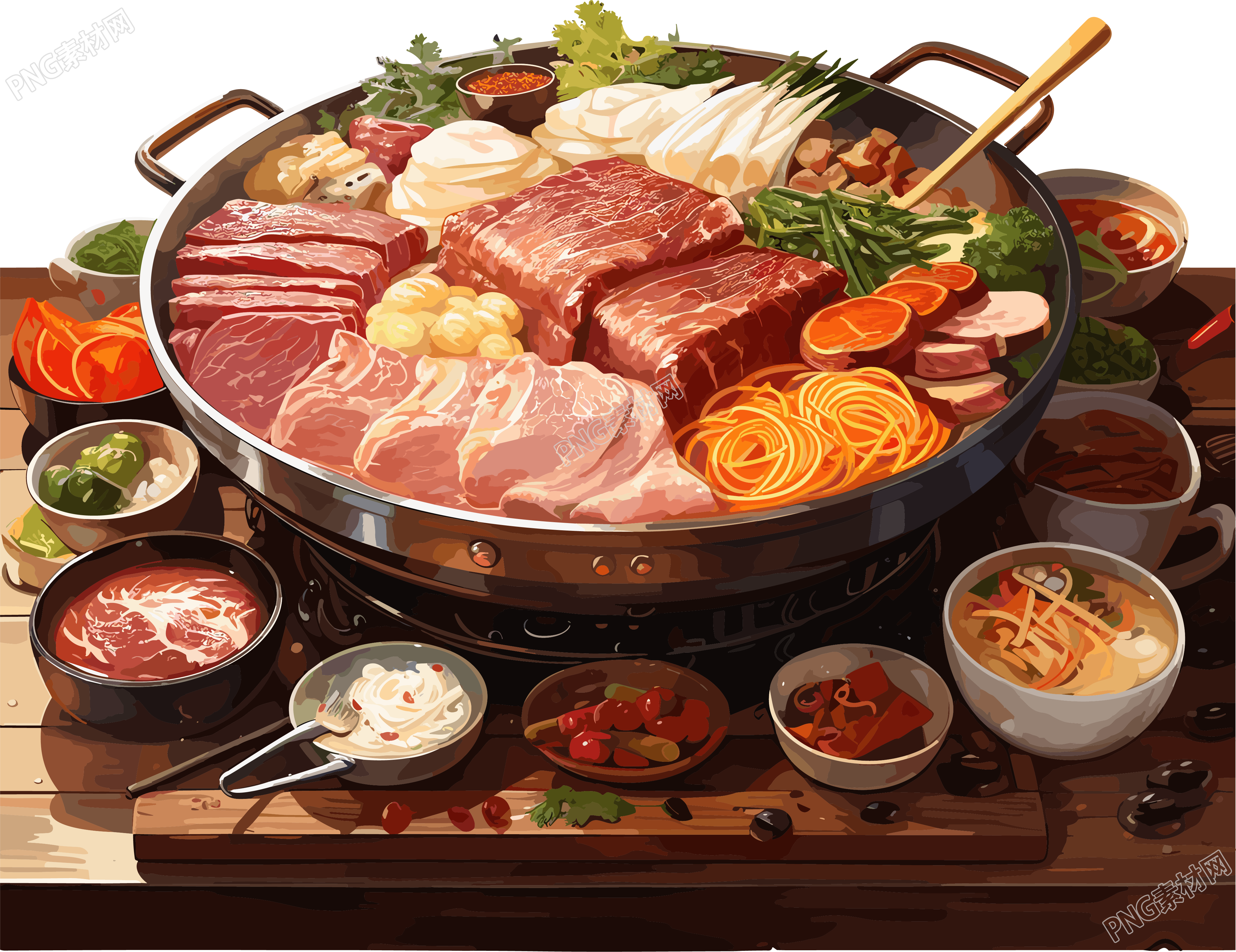 可商用麻辣火锅图形素材