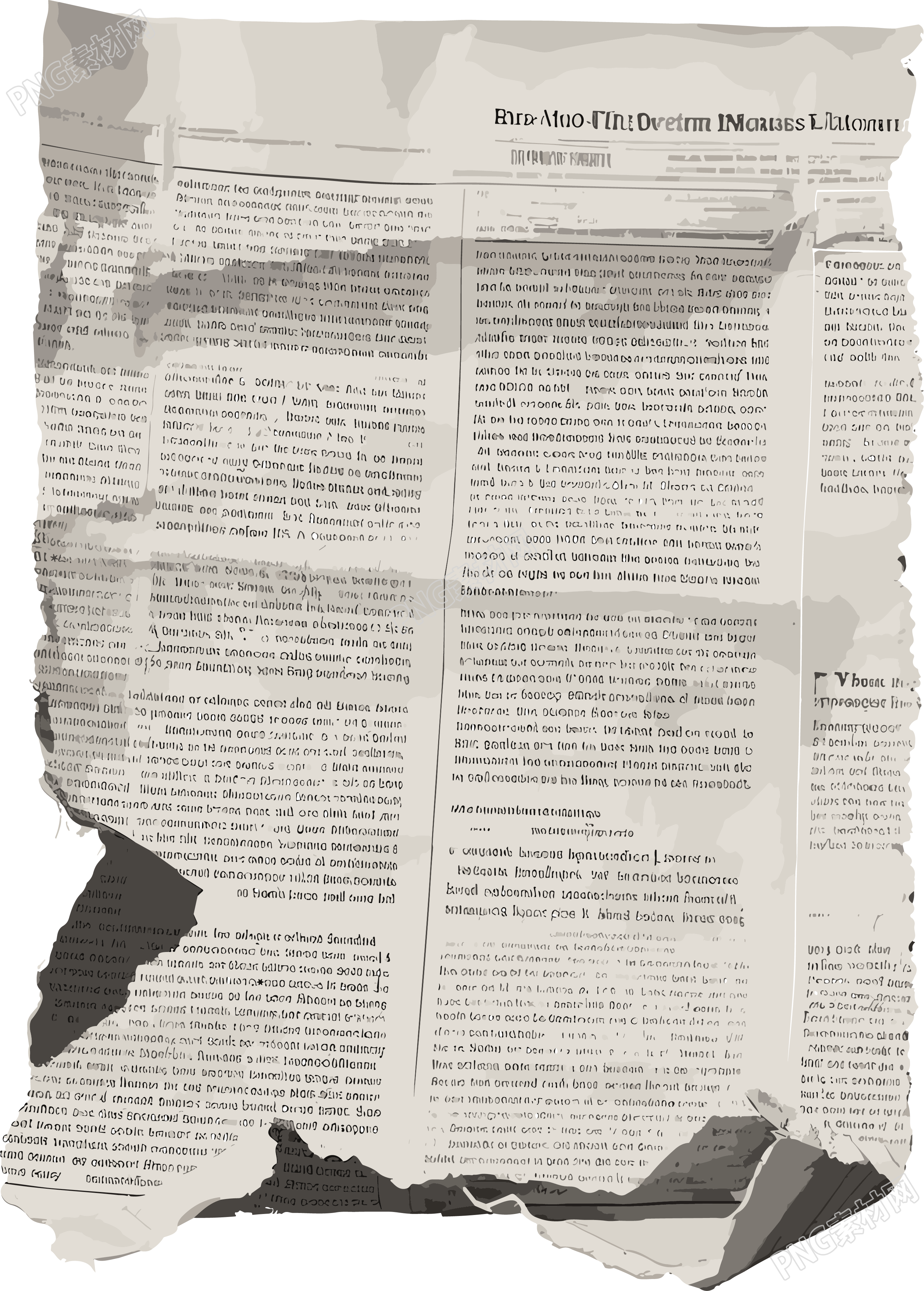 旧英文报纸创意设计元素