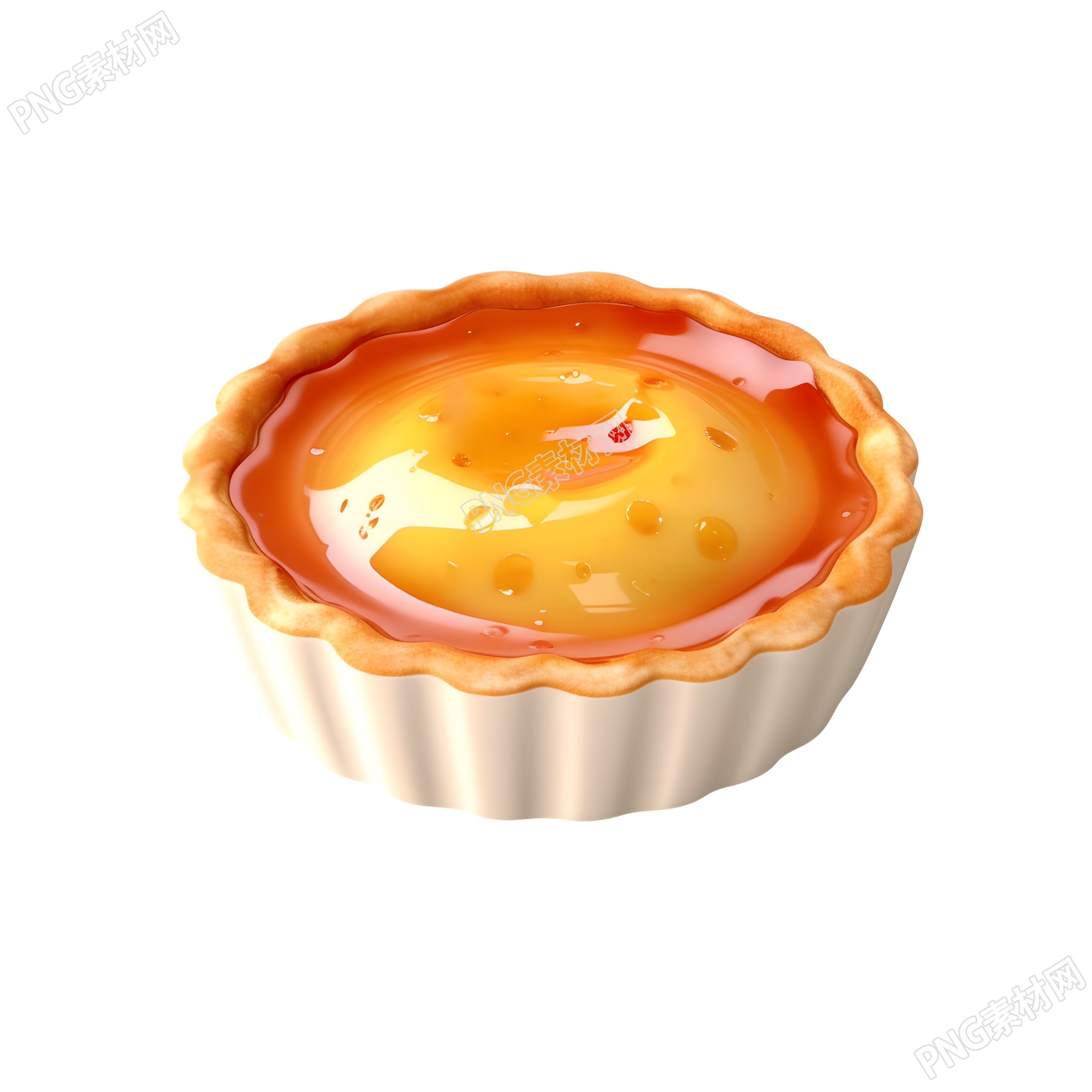 高清3D甜品美味蛋挞素材