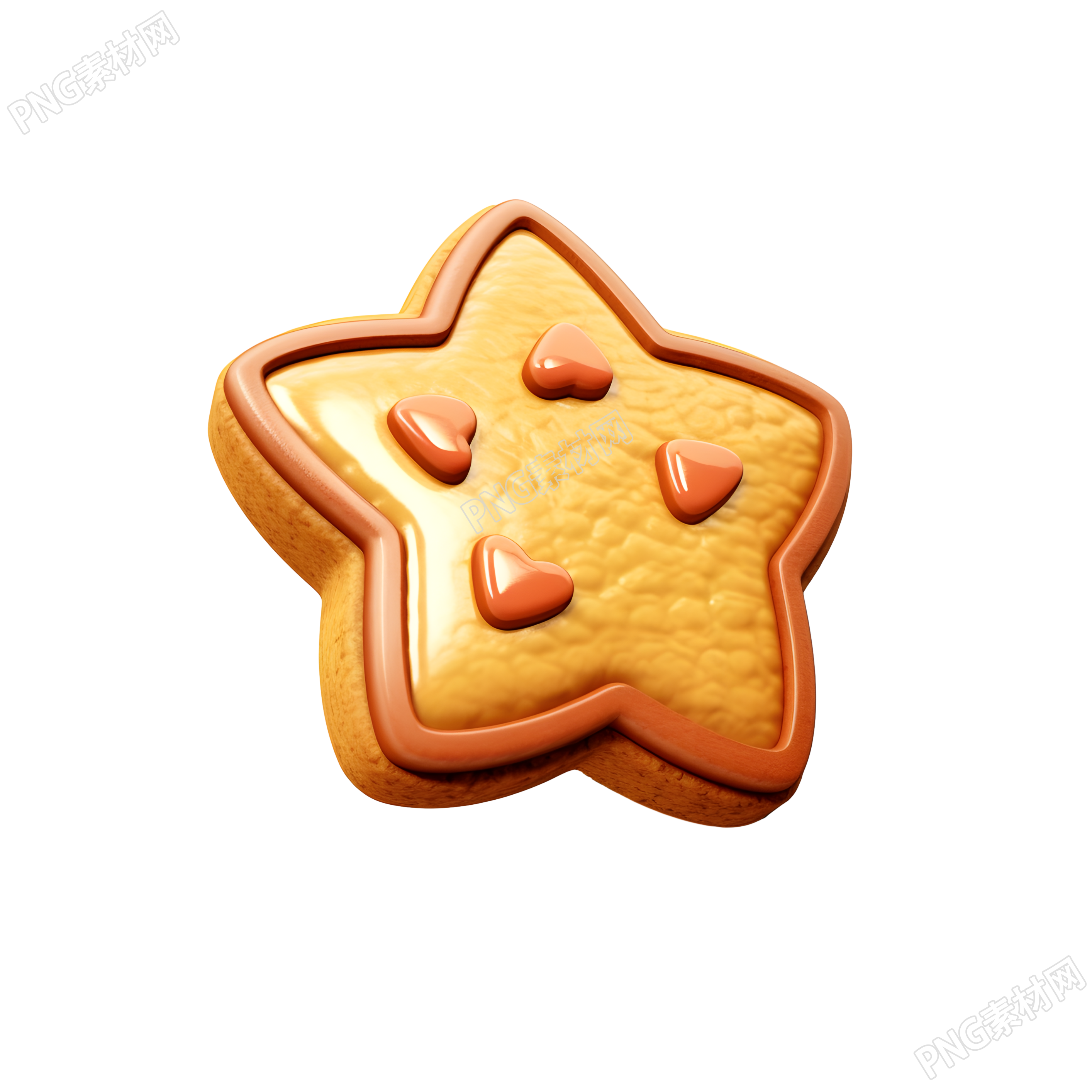 星星小餅干3D卡通素材