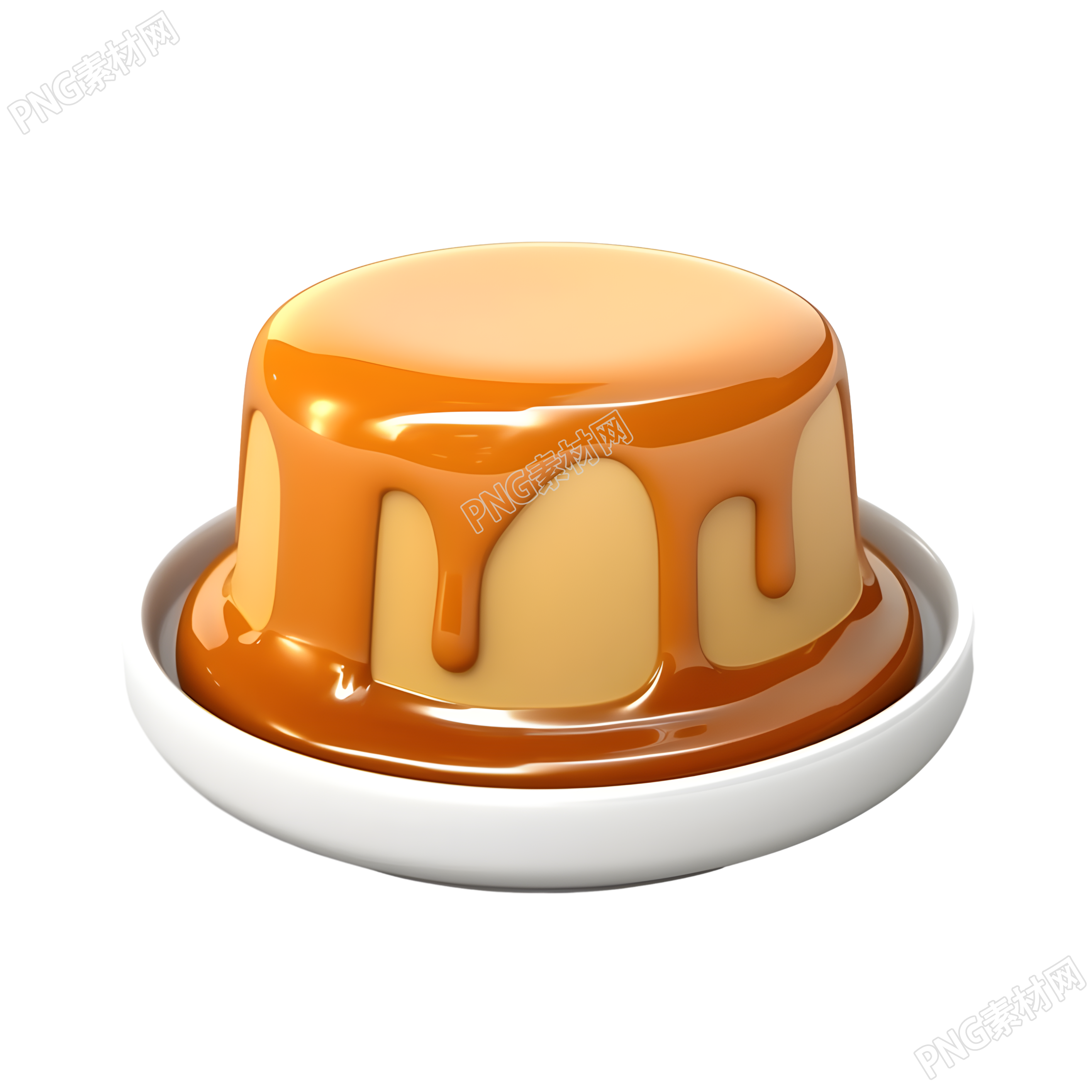 焦糖布丁3D卡通素材