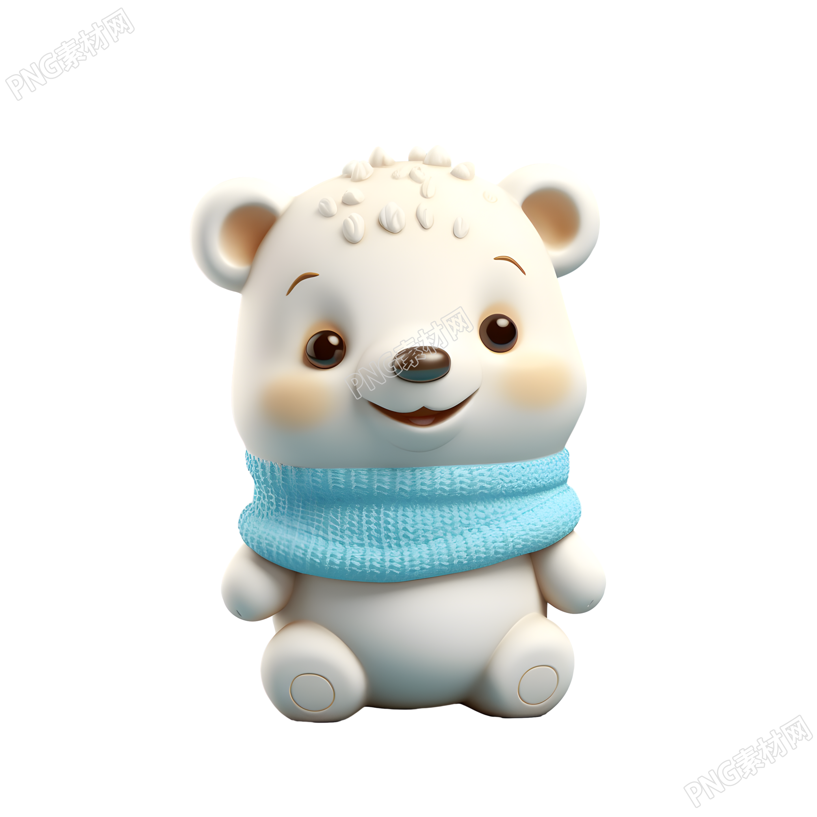 小小的北极熊3D光泥素材