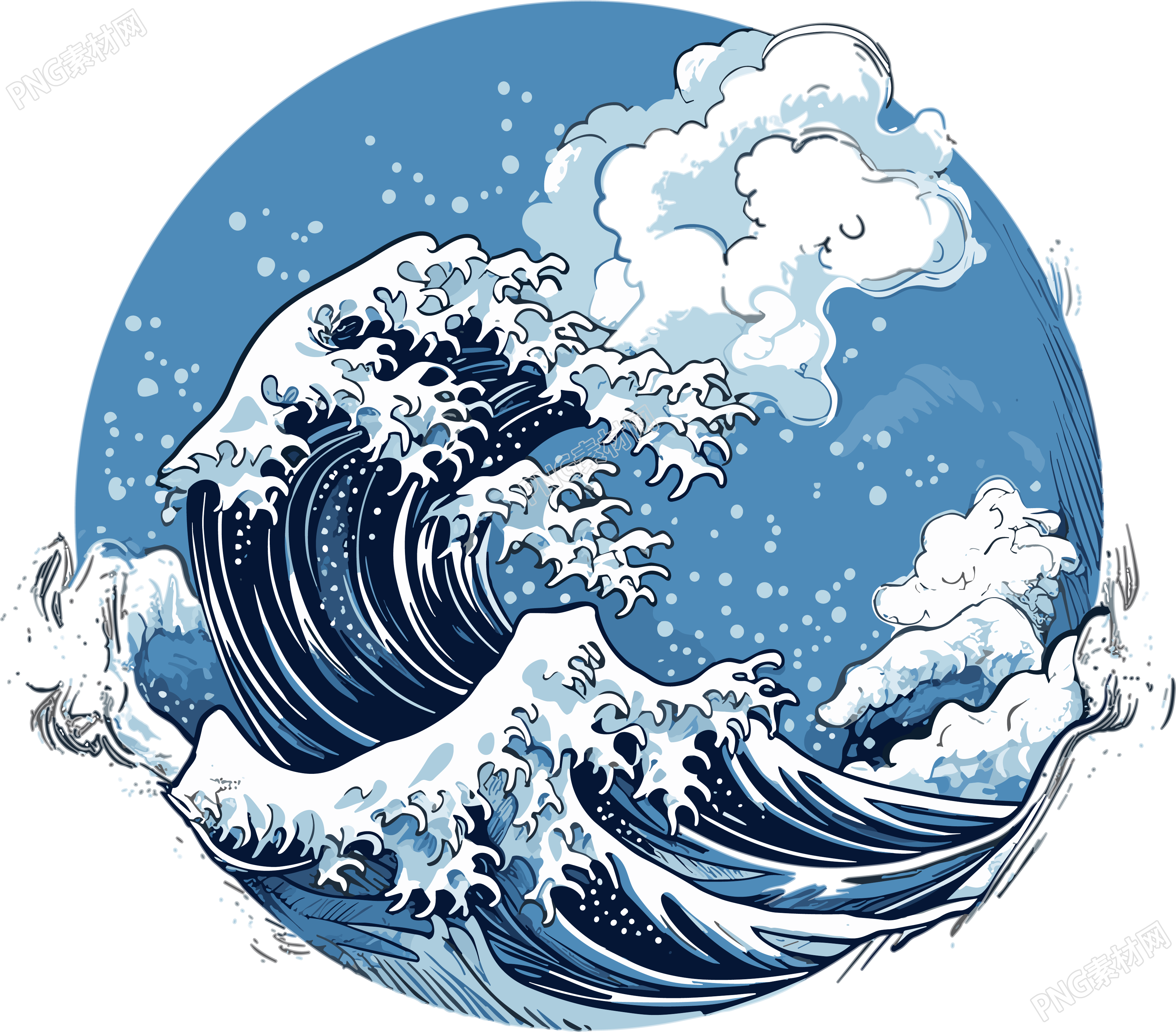 商业设计海浪透明背景素材