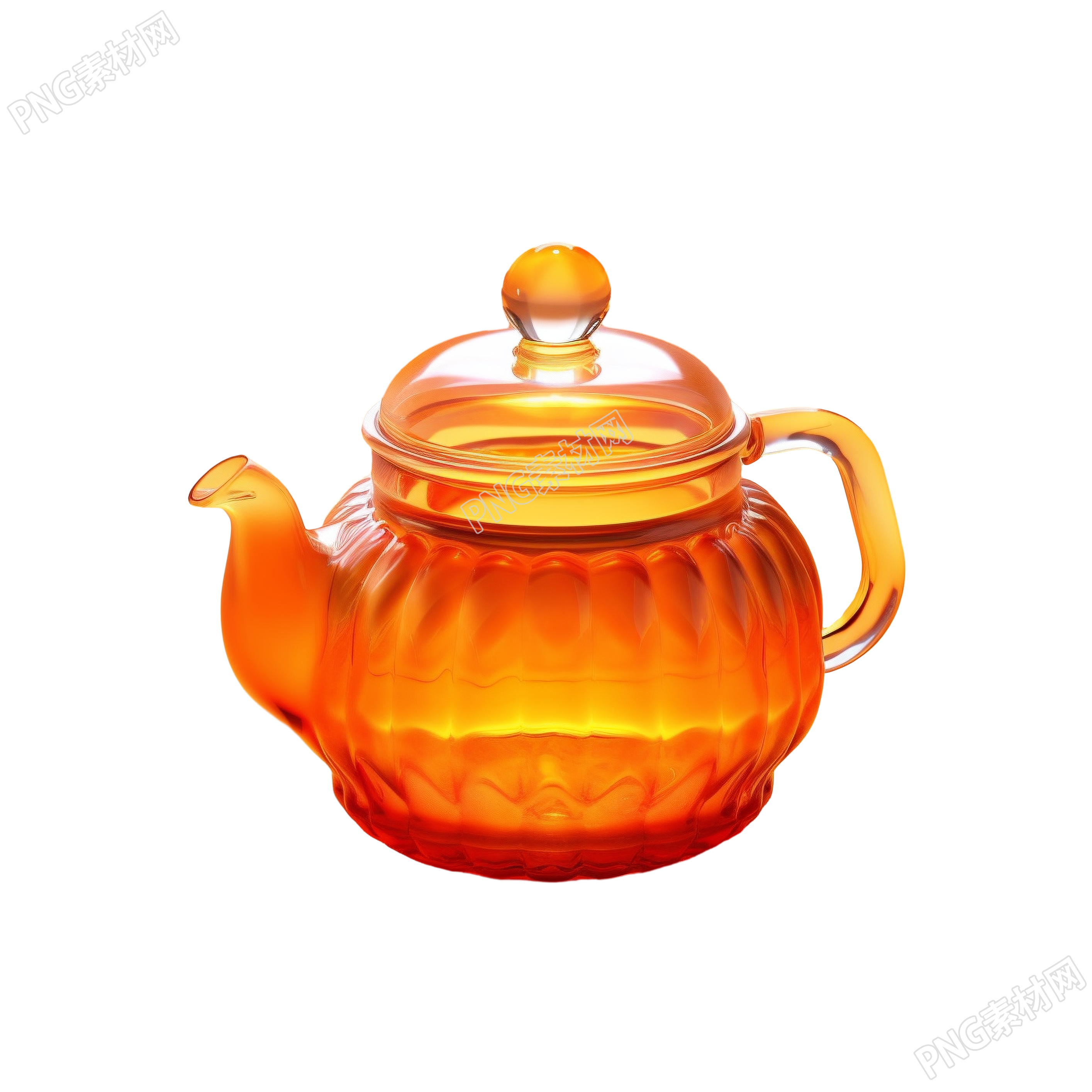 透明中秋元素3D渲染茶壶素材
