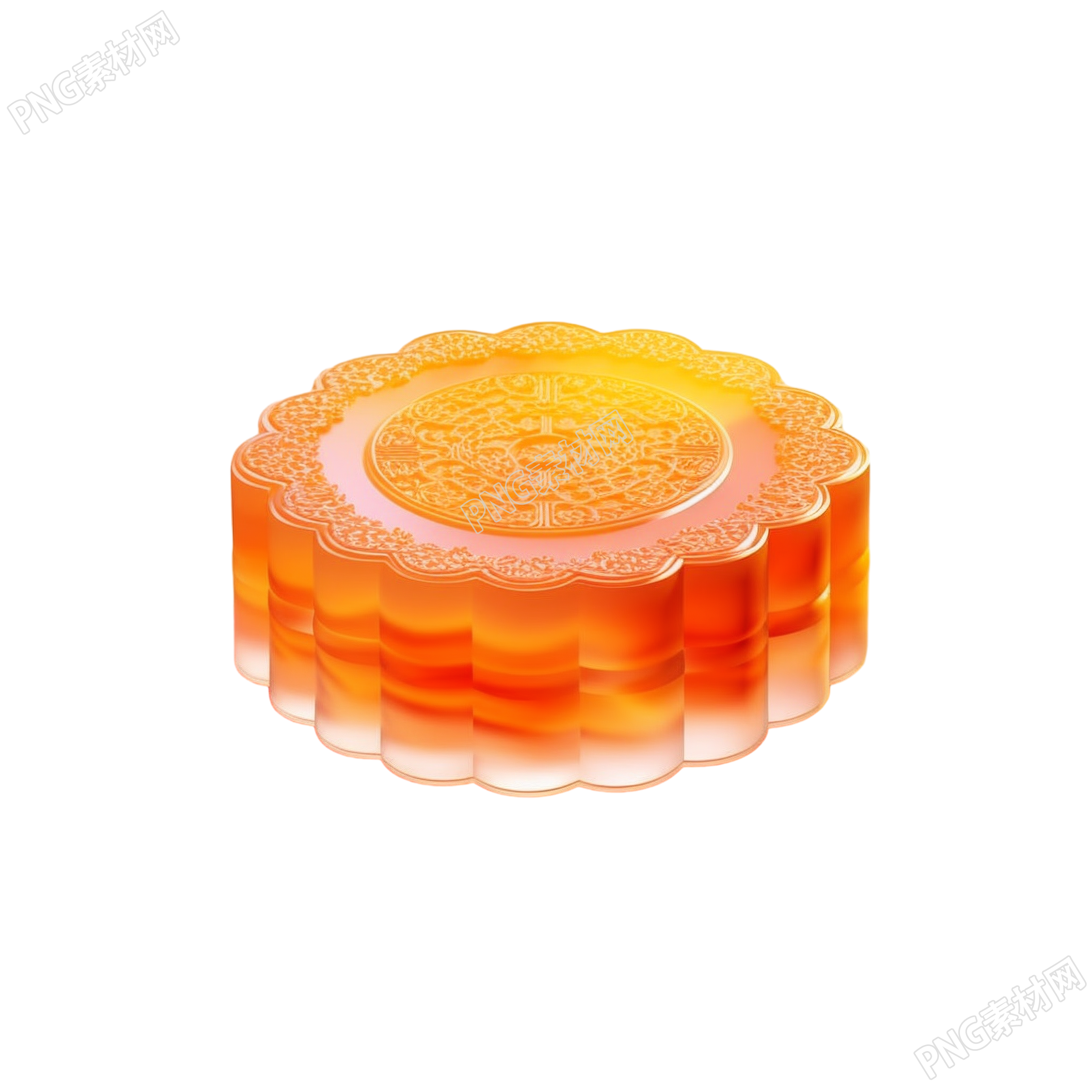 创意商业设计半透明月饼素材