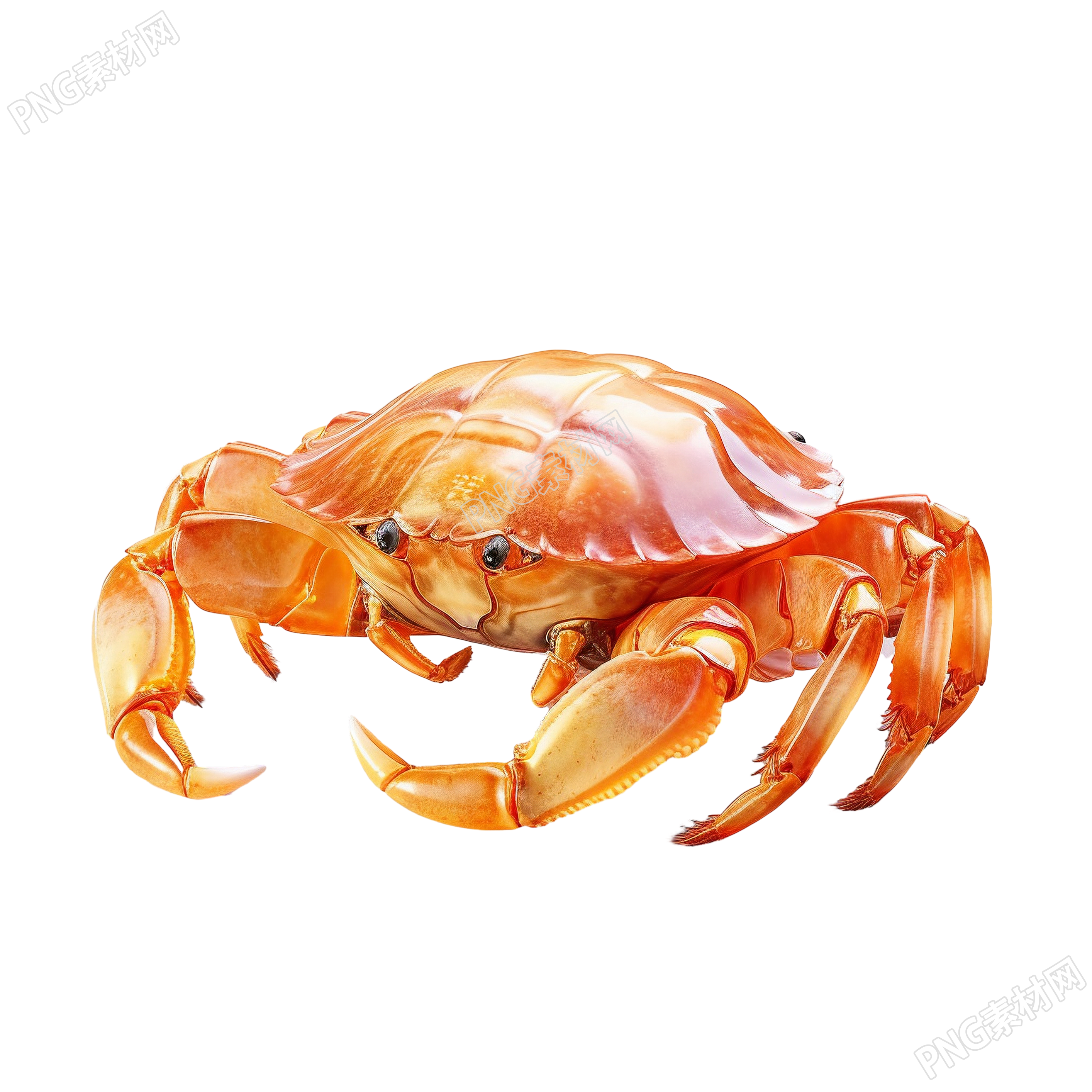 透明螃蟹元素3D渲染素材