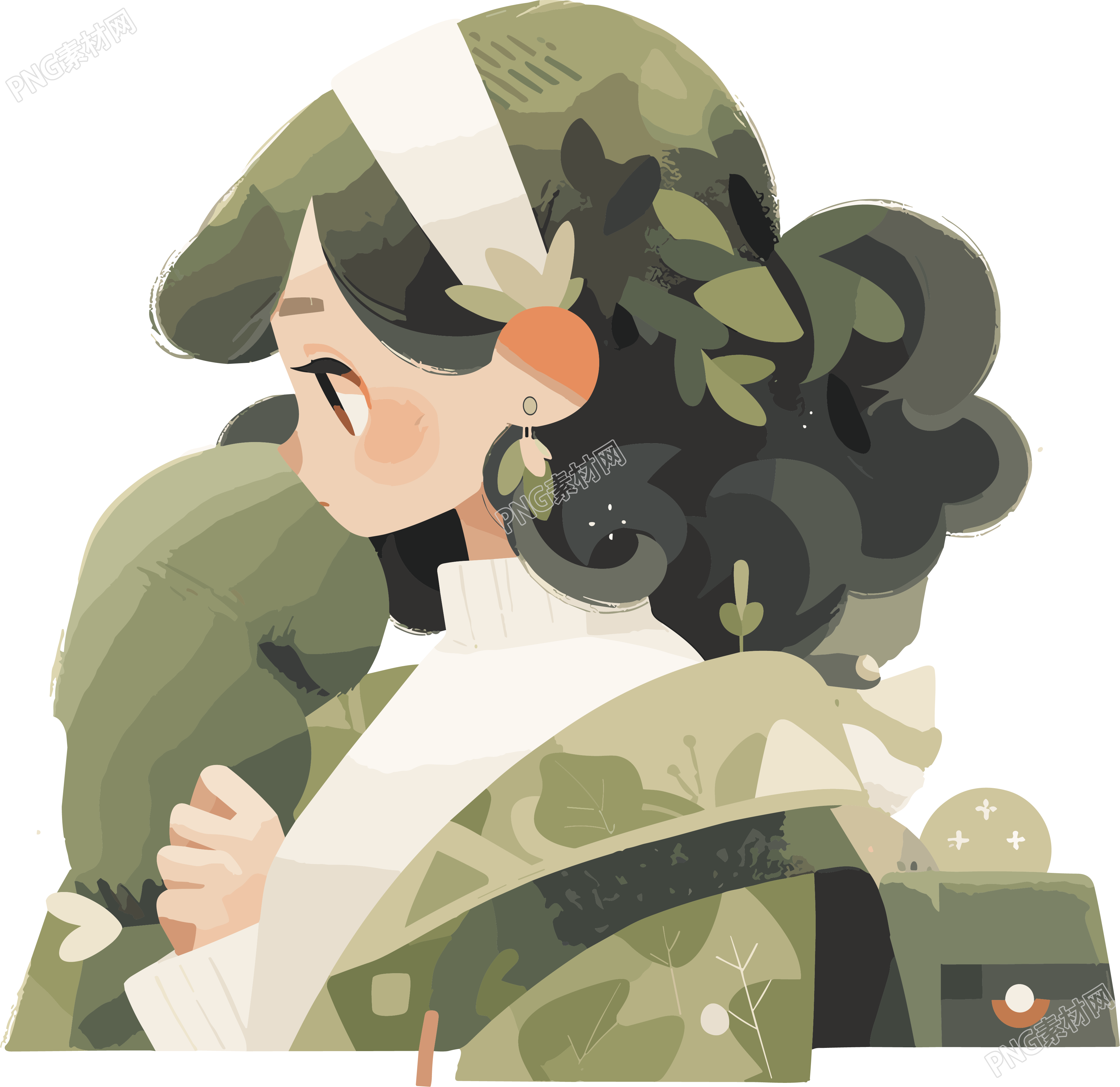 优雅的水果女孩图形素材