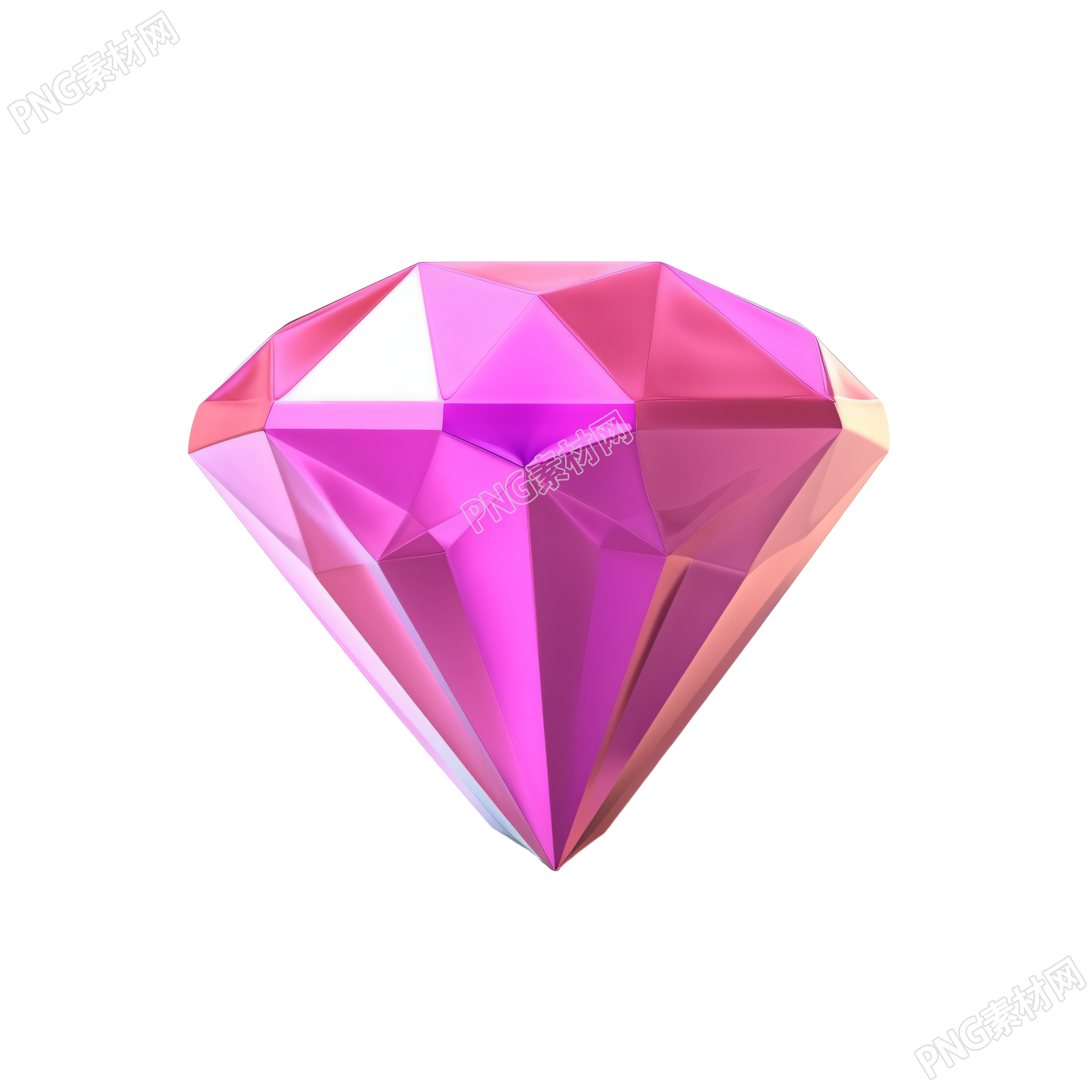 可爱简洁的钻石3D商用素材