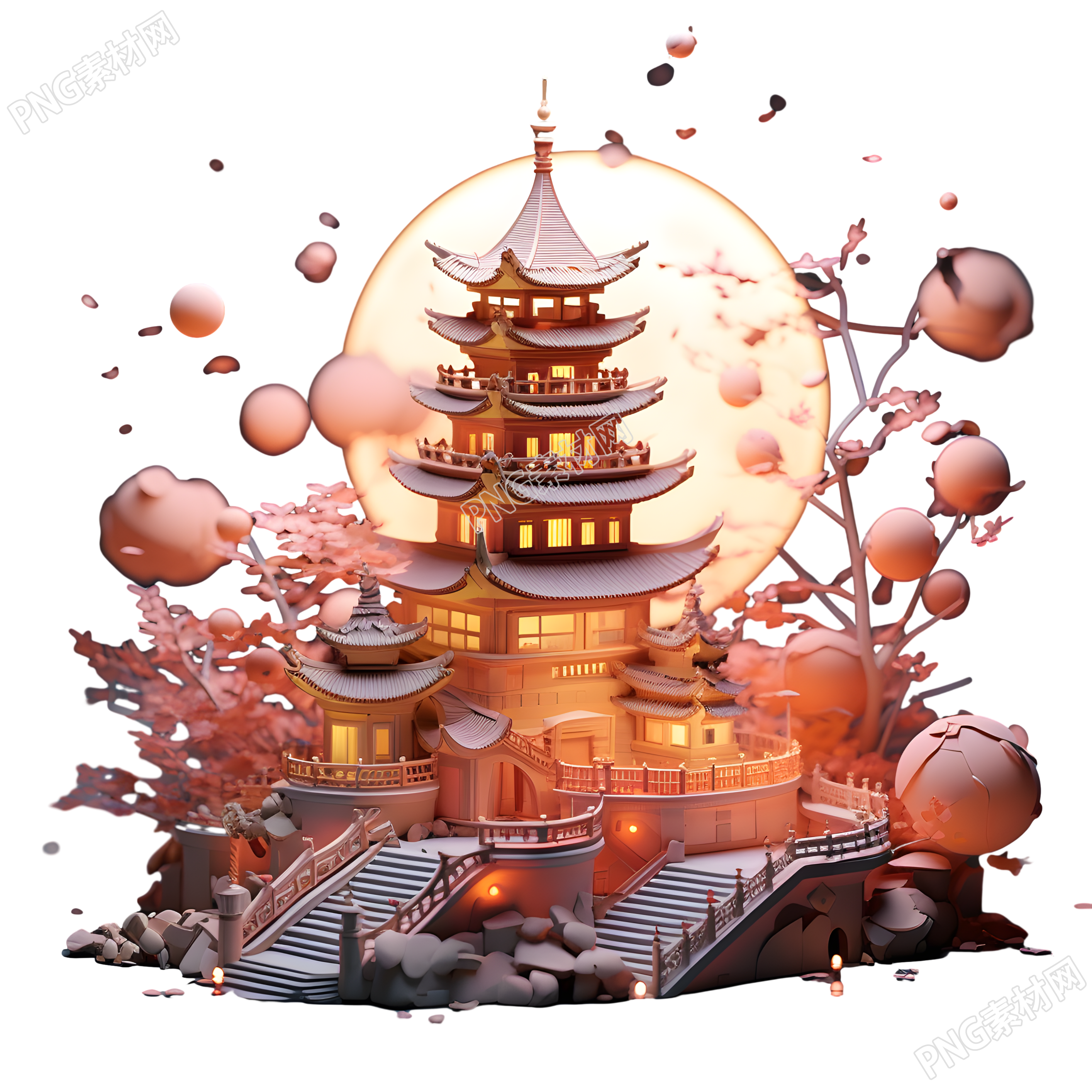 动漫美学商用建筑插画